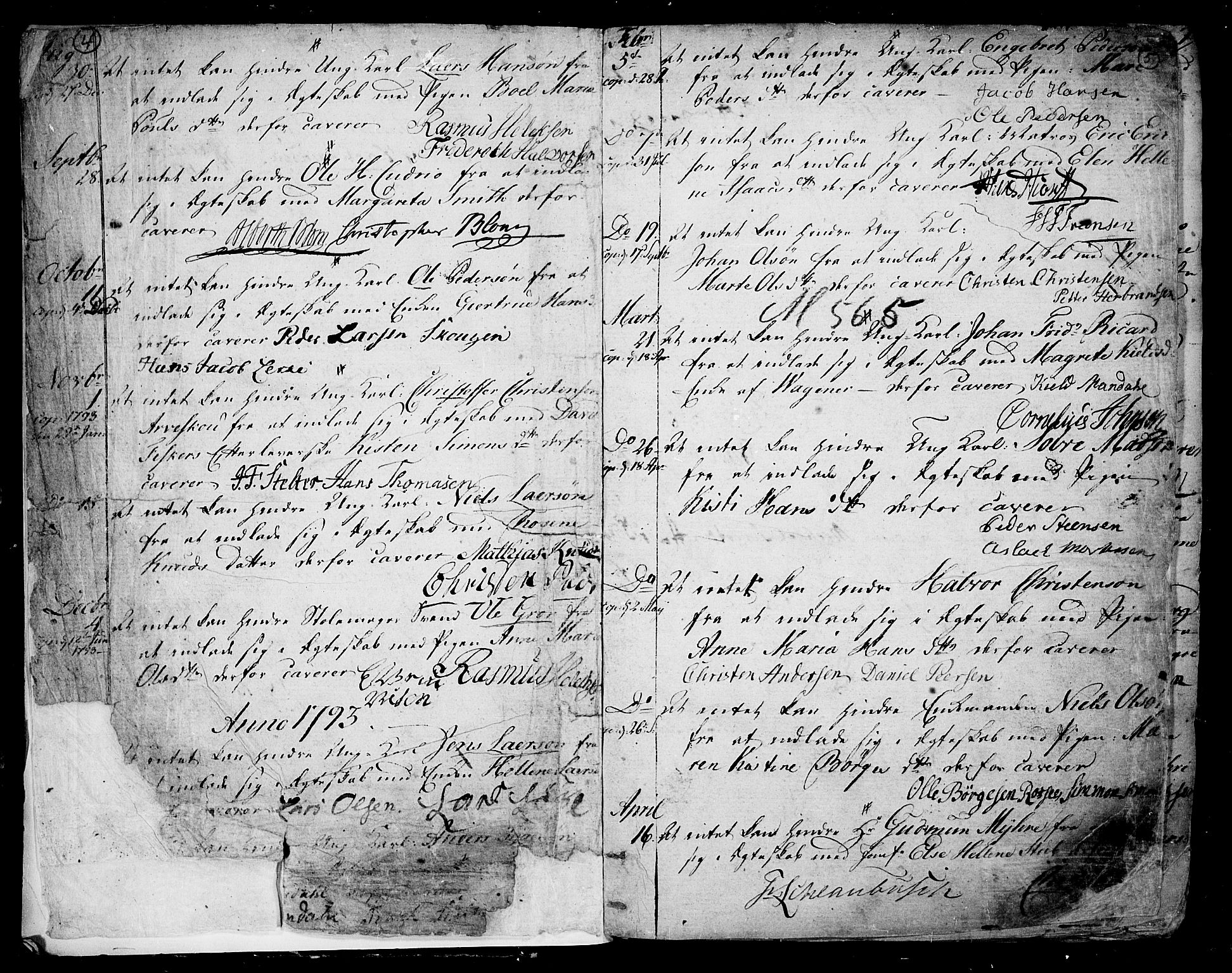 Skien kirkebøker, SAKO/A-302/F/Fa/L0004: Parish register (official) no. 4, 1792-1814, p. 4-5