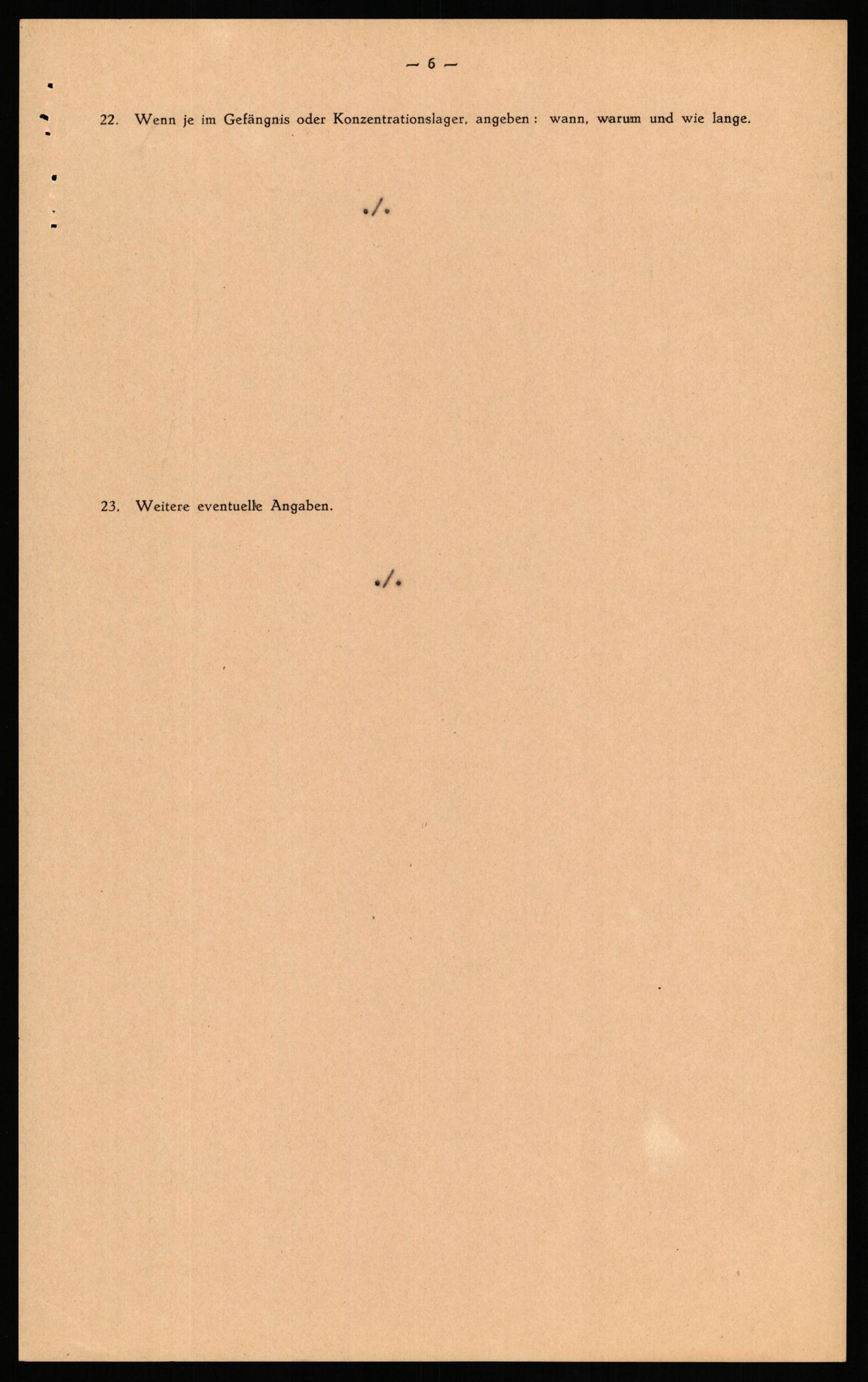 Forsvaret, Forsvarets overkommando II, AV/RA-RAFA-3915/D/Db/L0030: CI Questionaires. Tyske okkupasjonsstyrker i Norge. Tyskere., 1945-1946, p. 397