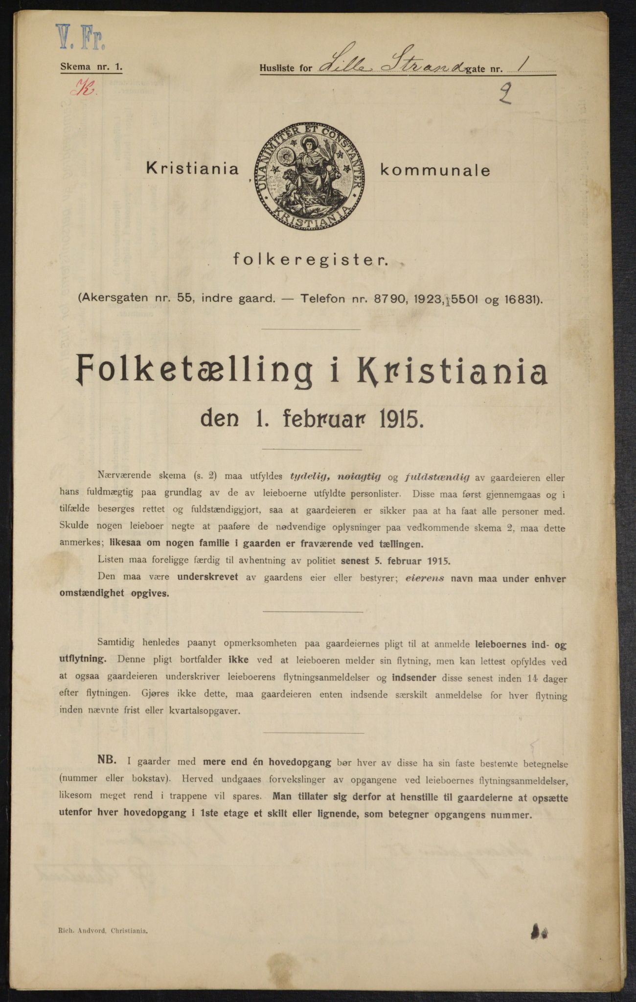 OBA, Municipal Census 1915 for Kristiania, 1915, p. 57067