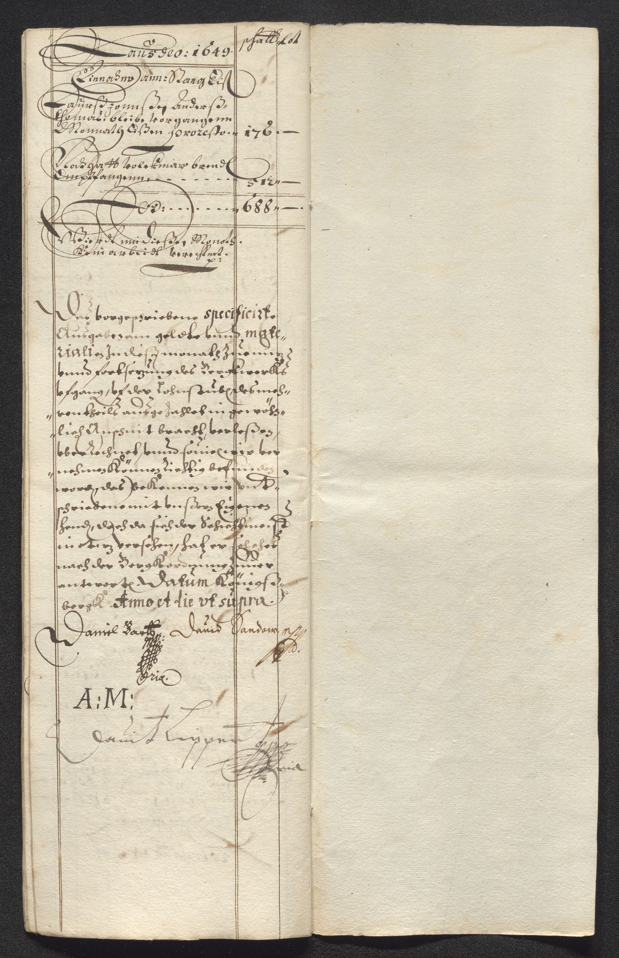 Kongsberg Sølvverk 1623-1816, SAKO/EA-3135/001/D/Dc/Dcd/L0023: Utgiftsregnskap for gruver m.m., 1649, p. 629