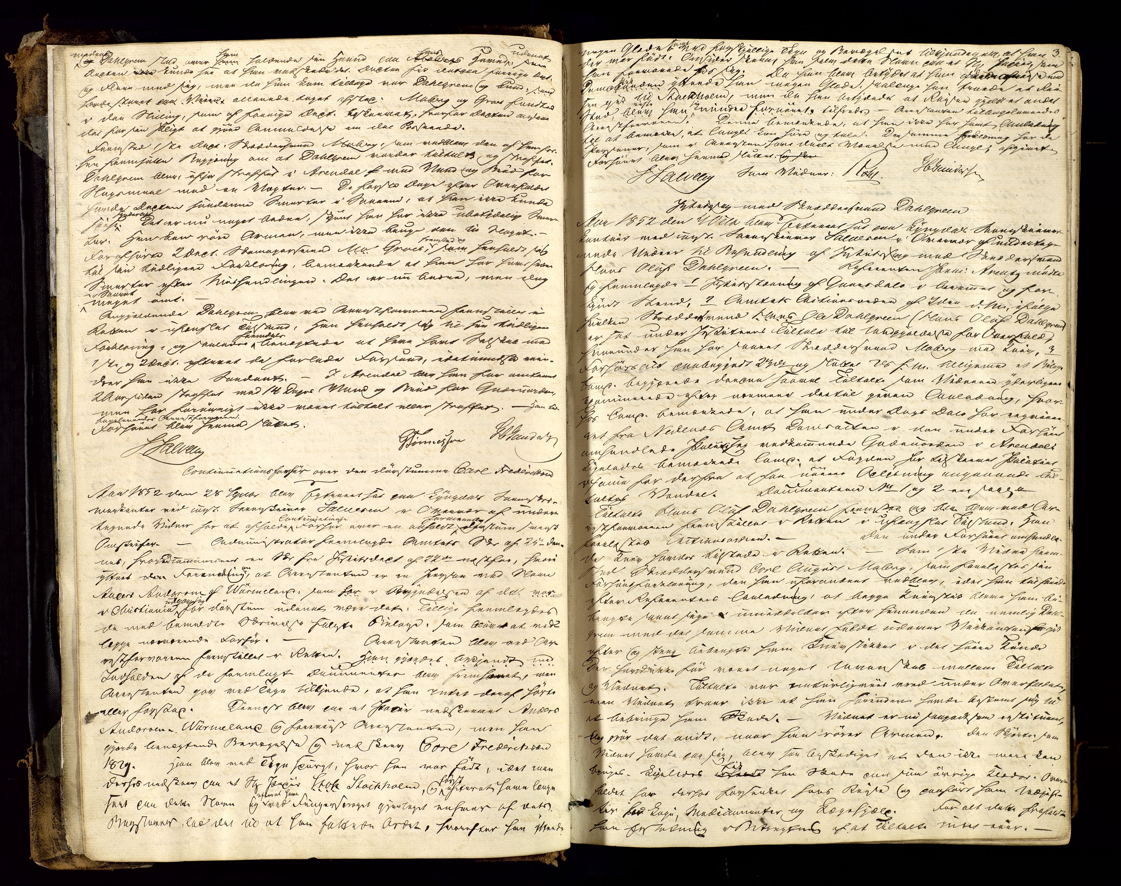 Lyngdal sorenskriveri, AV/SAK-1221-0004/F/Fb/L0080: Ekstrarettsprotokoll nr. 16, 1852-1863, p. 3