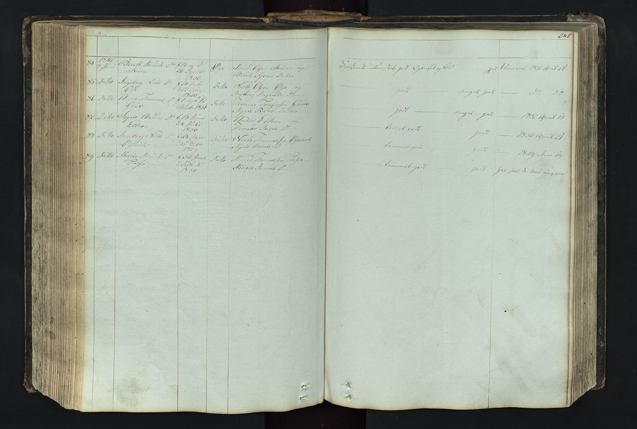 Vang prestekontor, Valdres, AV/SAH-PREST-140/H/Hb/L0004: Parish register (copy) no. 4, 1835-1892, p. 245