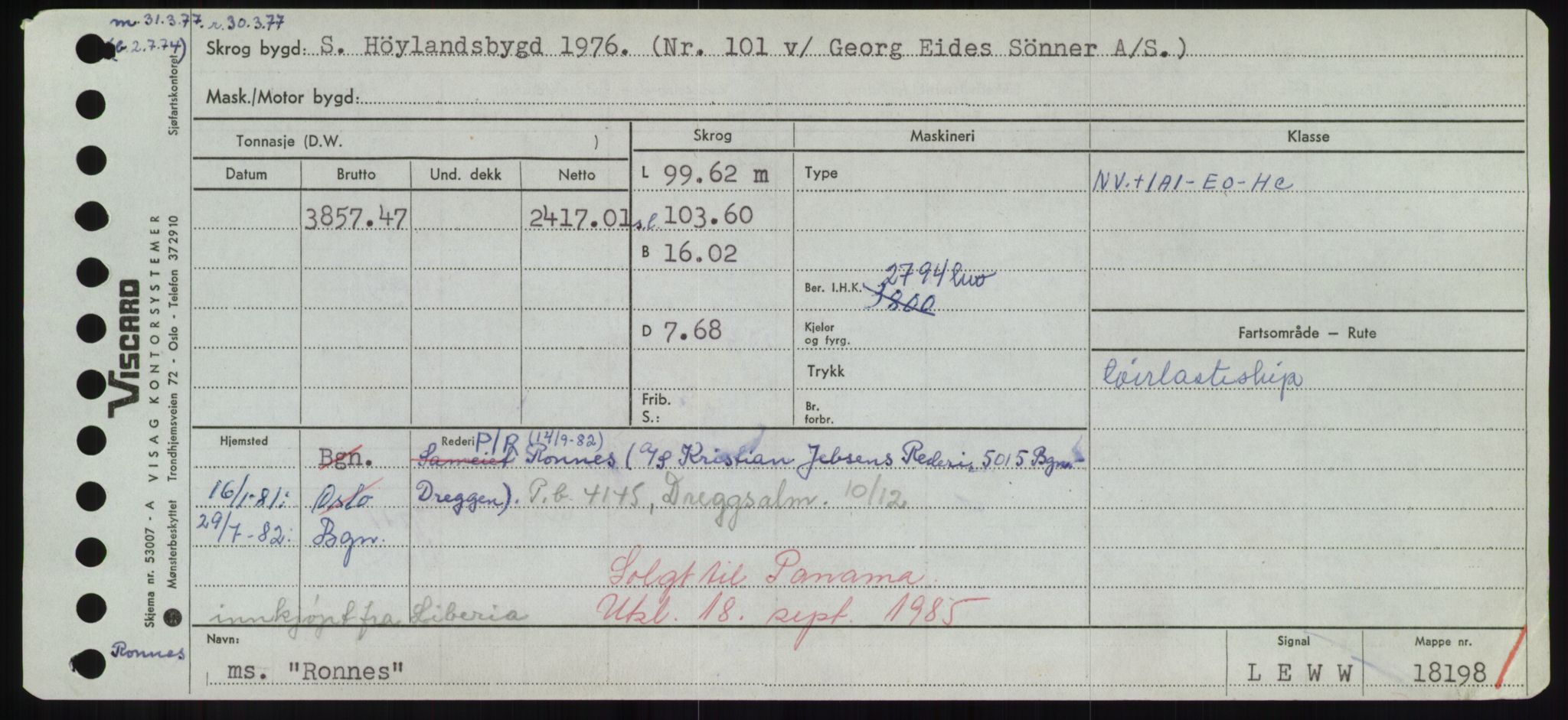 Sjøfartsdirektoratet med forløpere, Skipsmålingen, RA/S-1627/H/Hd/L0031: Fartøy, Rju-Sam, p. 149