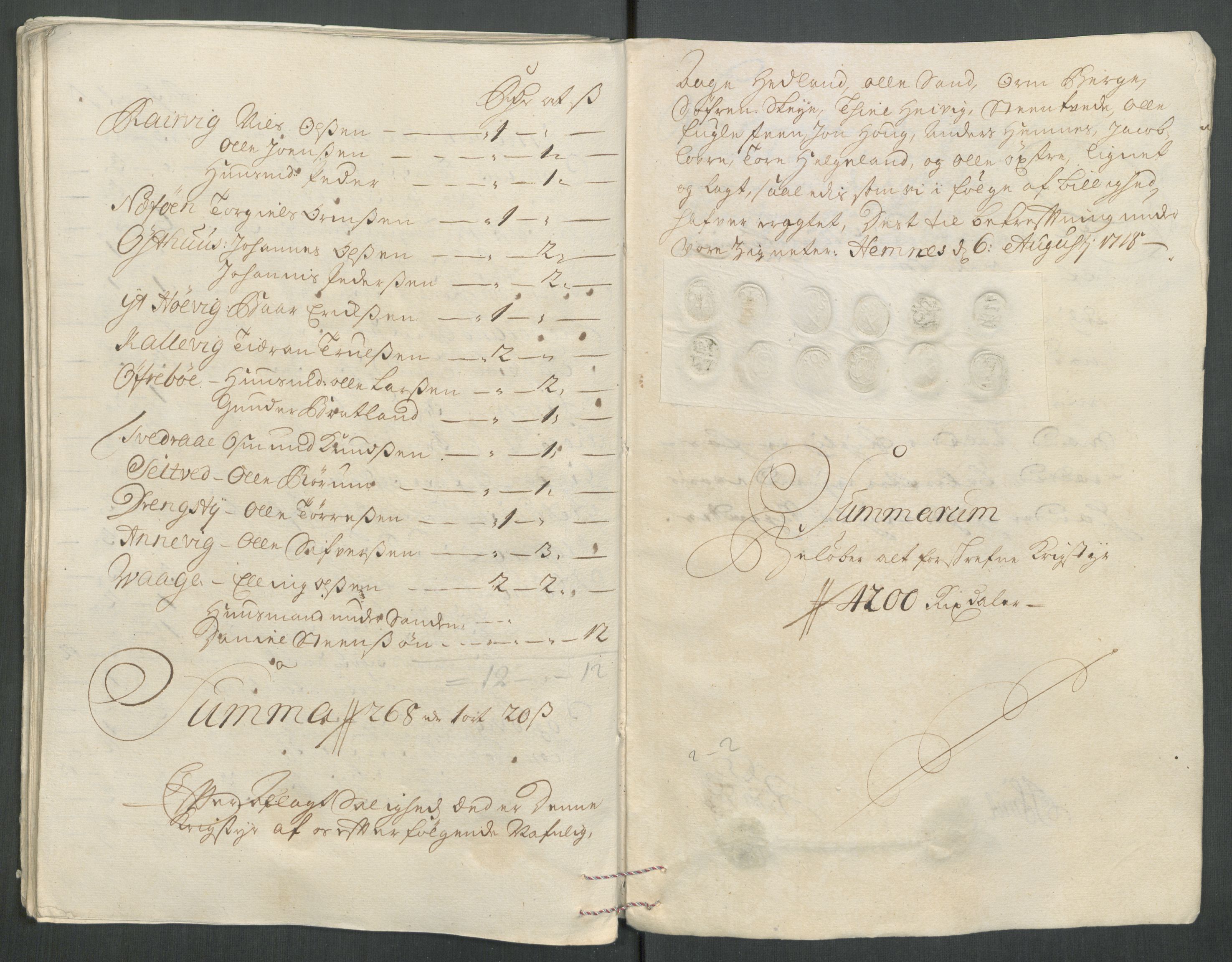 Rentekammeret inntil 1814, Reviderte regnskaper, Fogderegnskap, AV/RA-EA-4092/R47/L2871: Fogderegnskap Ryfylke, 1718, p. 210