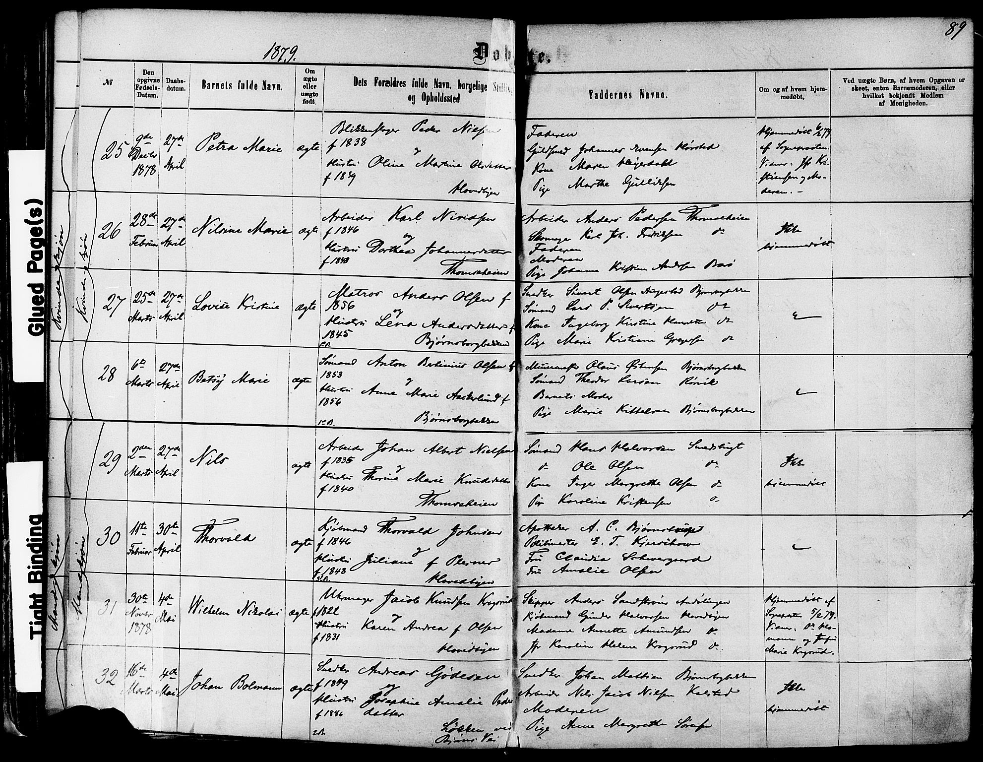 Kragerø kirkebøker, AV/SAKO-A-278/F/Fa/L0011: Parish register (official) no. 11, 1875-1886, p. 89