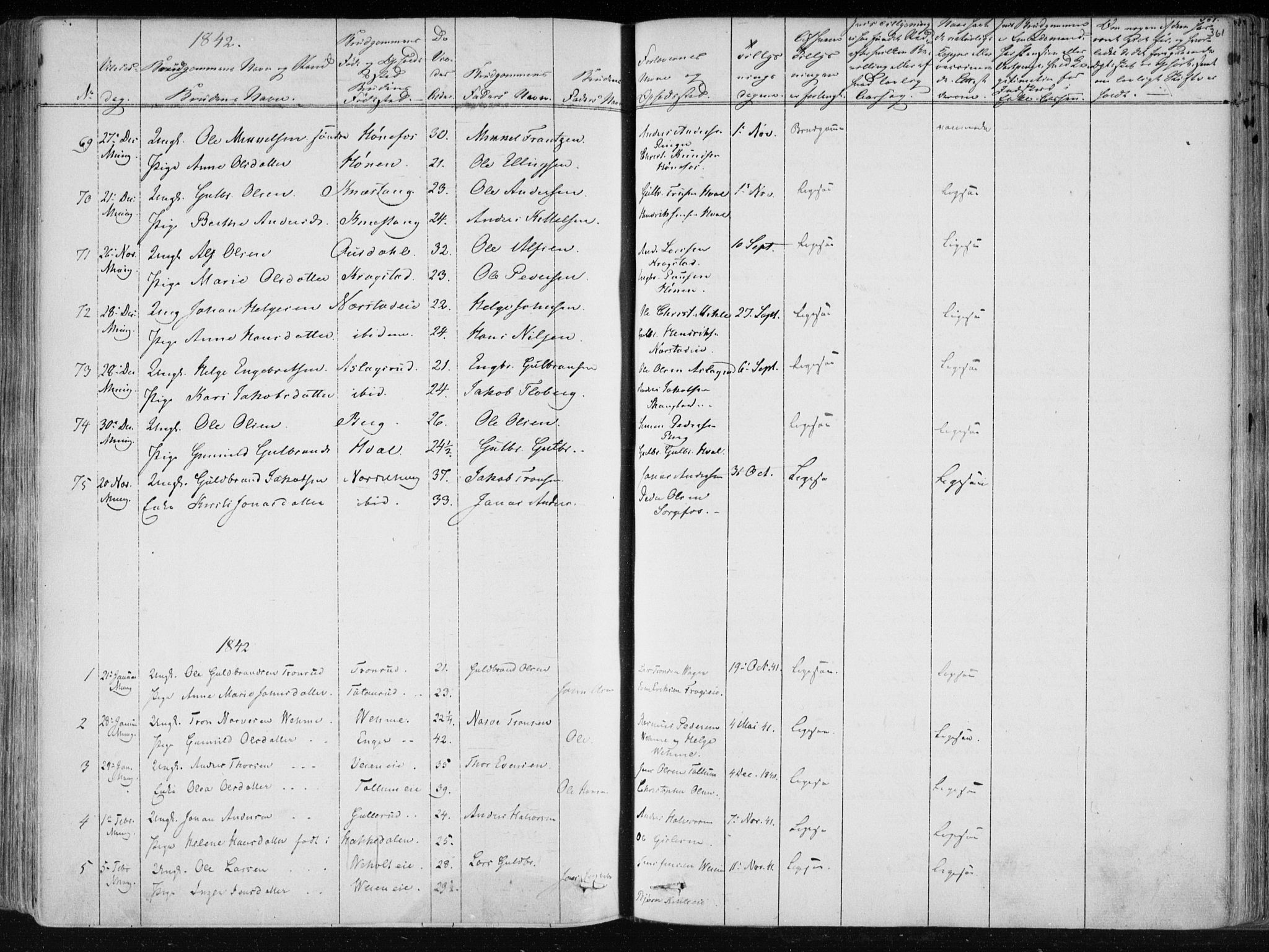 Norderhov kirkebøker, AV/SAKO-A-237/F/Fa/L0010: Parish register (official) no. 10, 1837-1847, p. 361