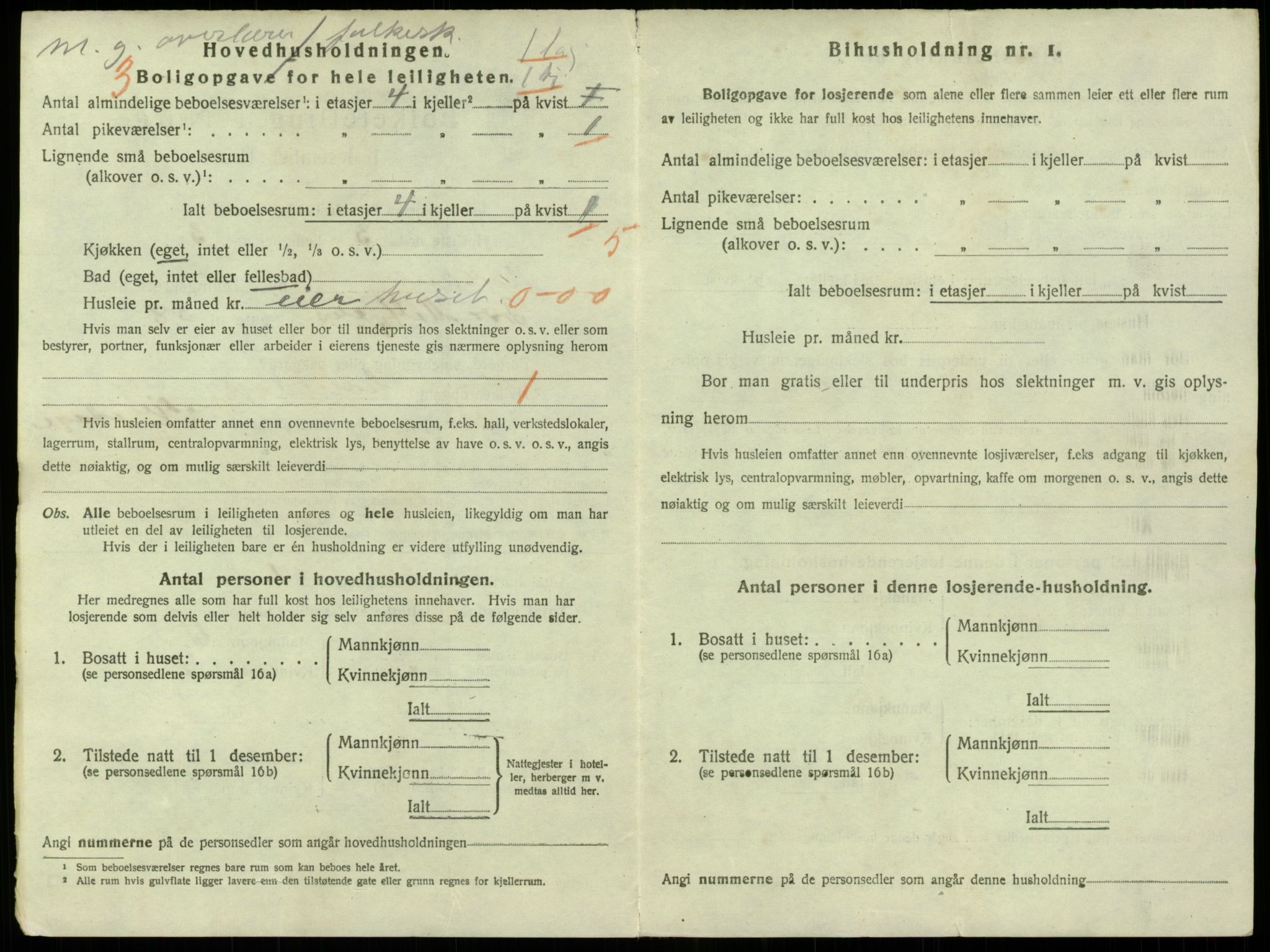 SAB, 1920 census for Bergen, 1920, p. 18975