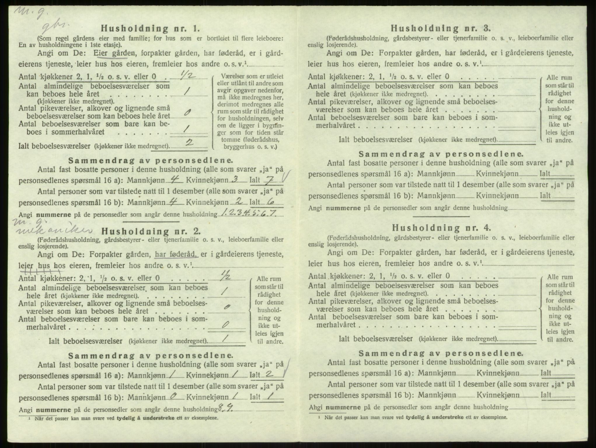 SAB, 1920 census for Åsane, 1920, p. 252