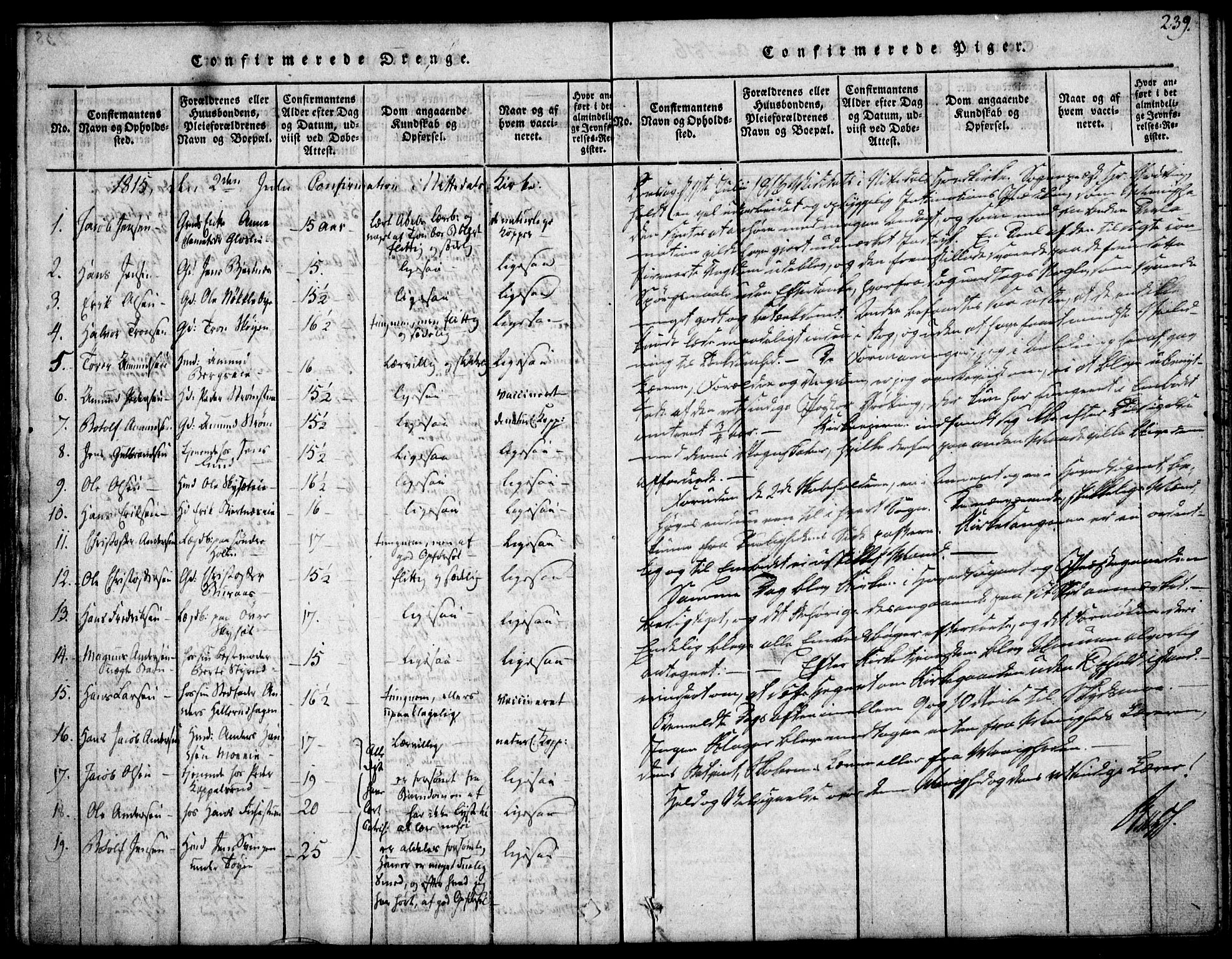 Nittedal prestekontor Kirkebøker, SAO/A-10365a/F/Fa/L0003: Parish register (official) no. I 3, 1814-1836, p. 239