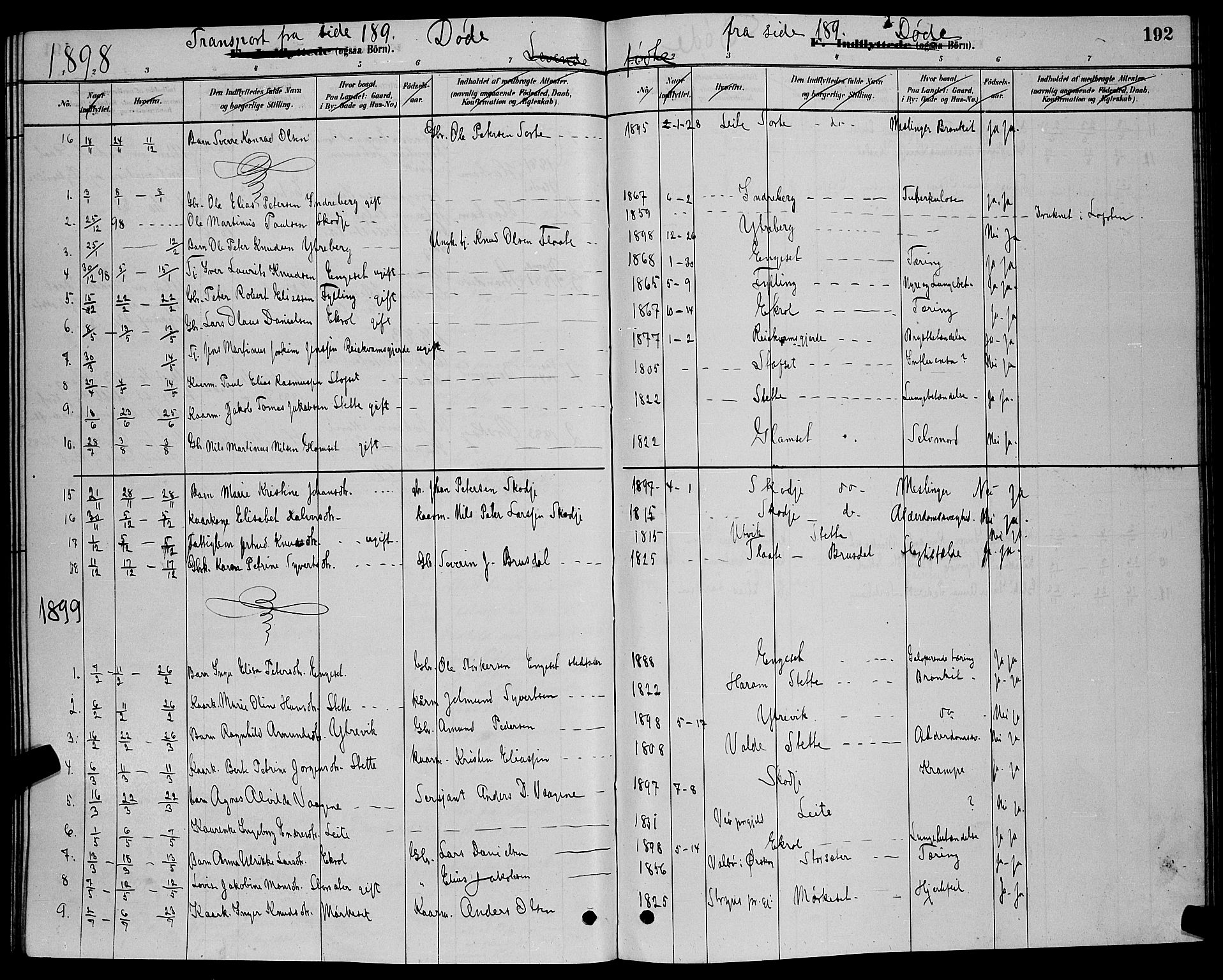 Ministerialprotokoller, klokkerbøker og fødselsregistre - Møre og Romsdal, AV/SAT-A-1454/524/L0365: Parish register (copy) no. 524C06, 1880-1899, p. 192