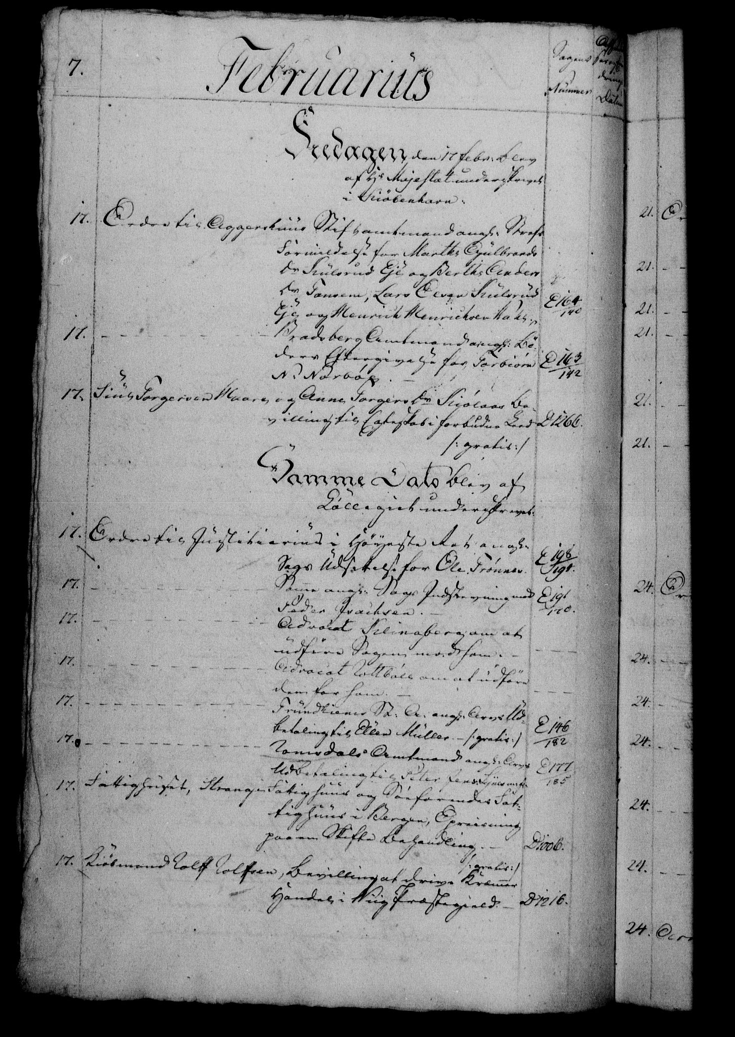 Danske Kanselli 1800-1814, RA/EA-3024/H/Hf/Hfb/Hfbc/L0005: Underskrivelsesbok m. register, 1804, p. 7