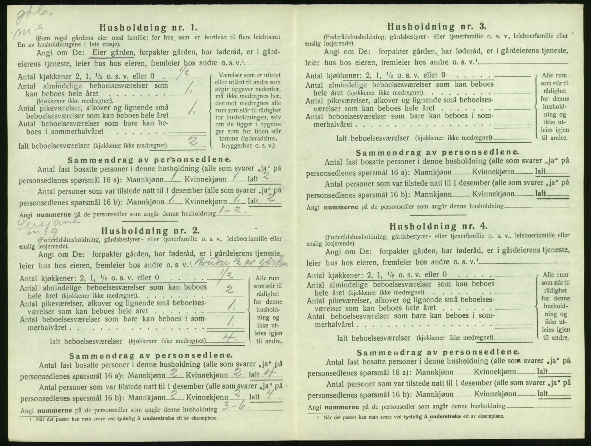 SAT, 1920 census for Sande (MR), 1920, p. 449