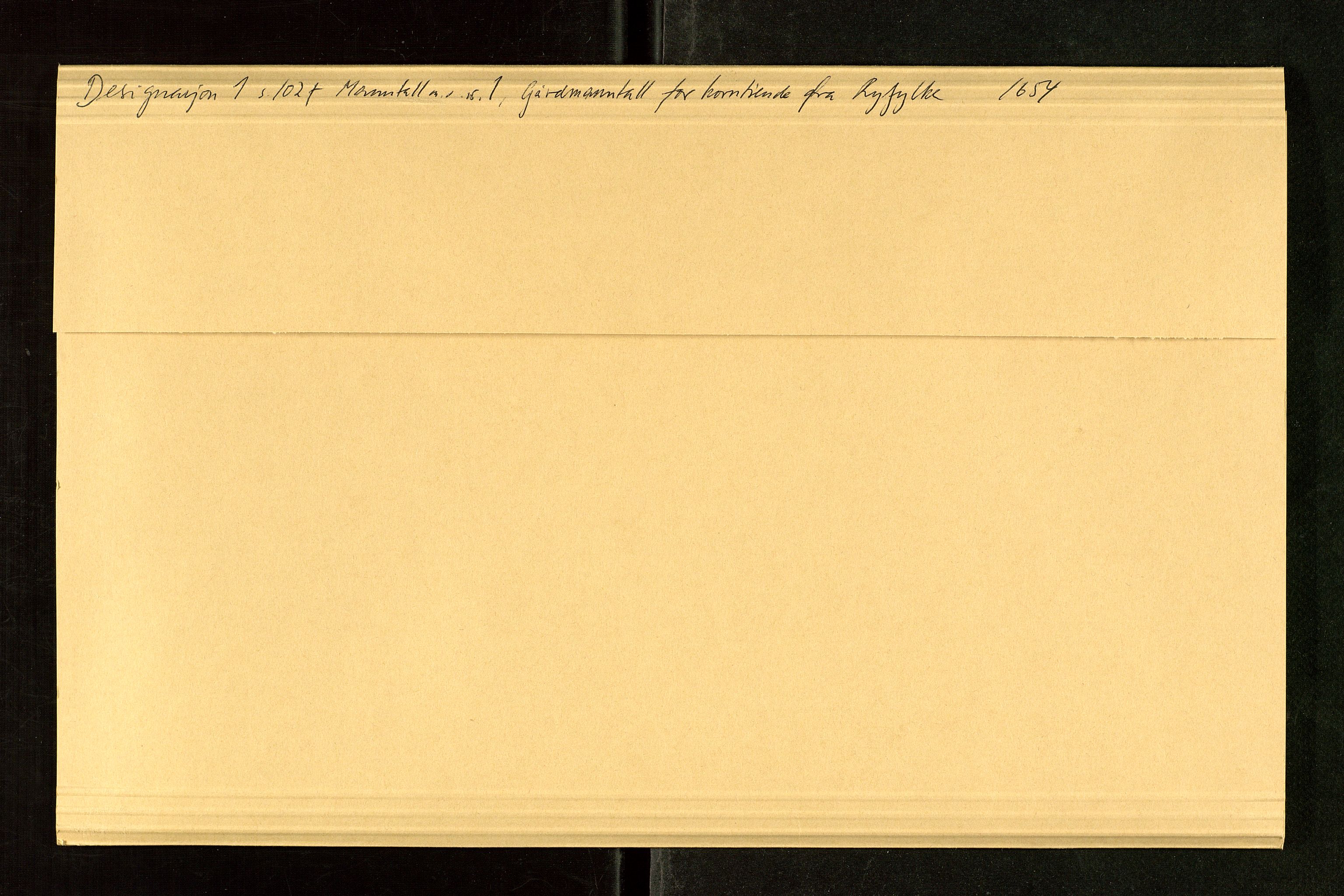 Stavanger len, AV/SAST-A-101870/Ob/L0031: Diverse, 1654-1663, p. 1