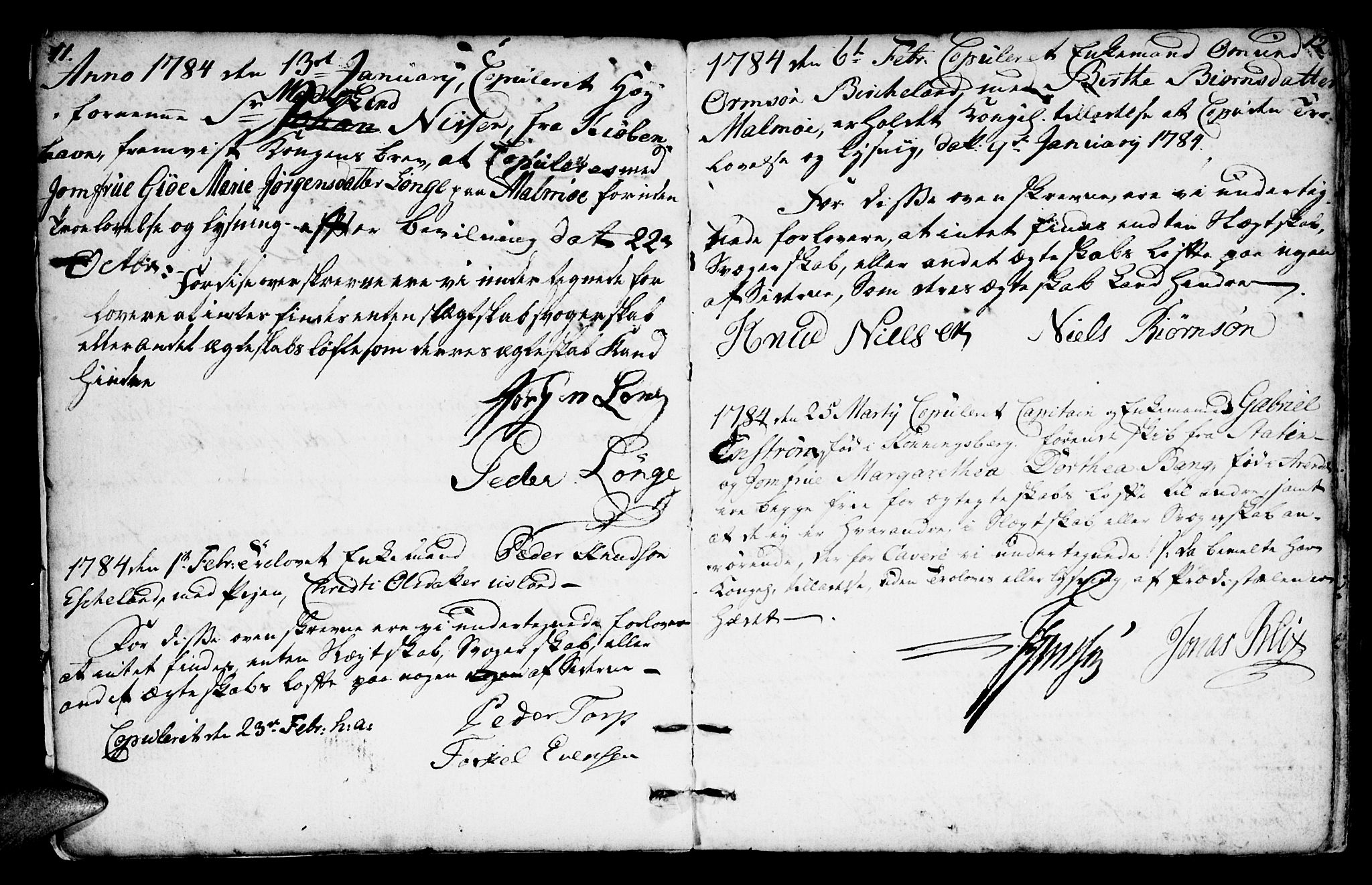 Mandal sokneprestkontor, SAK/1111-0030/F/Fa/Faa/L0007: Parish register (official) no. A 7, 1783-1818, p. 11-12