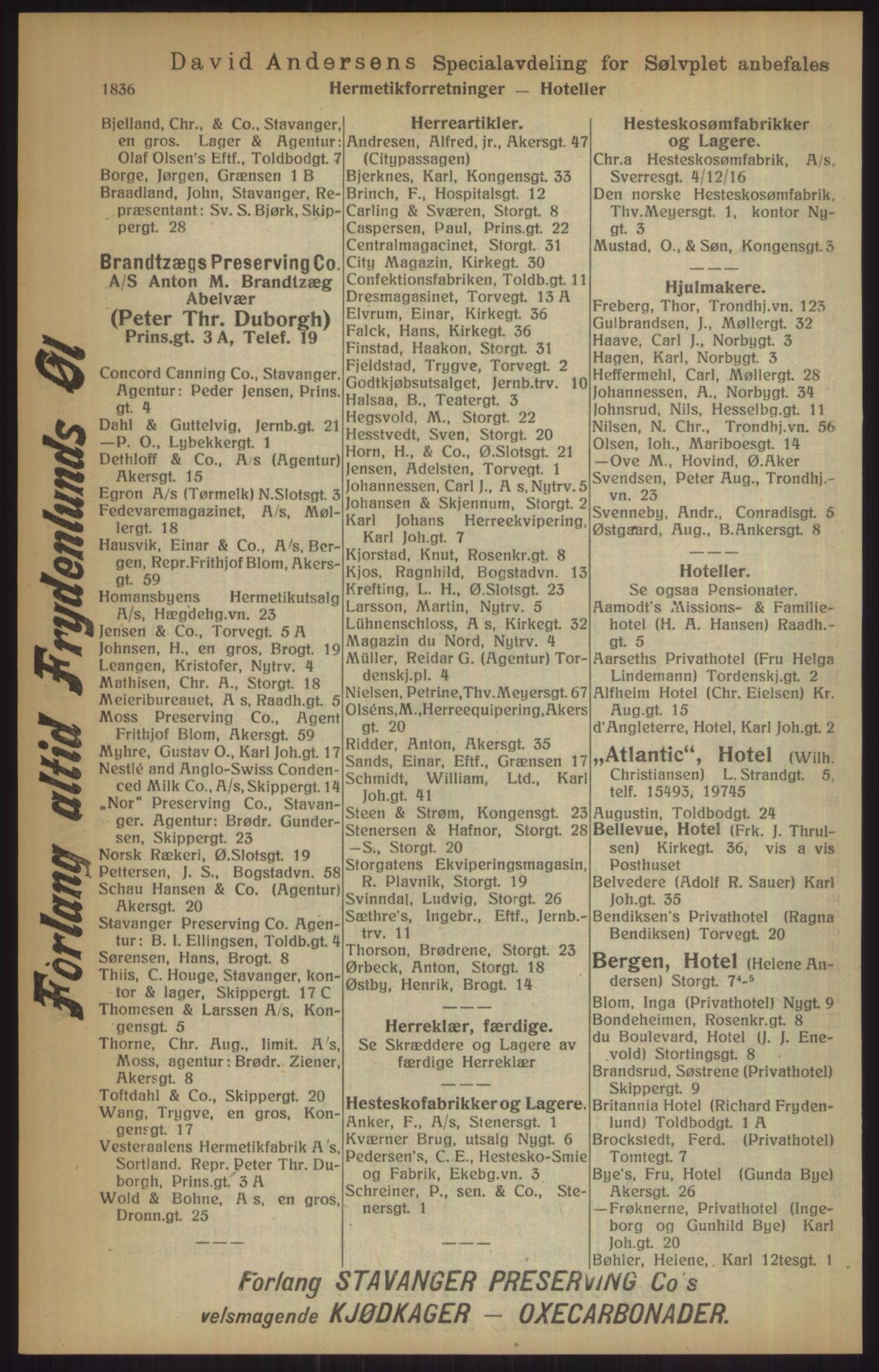 Kristiania/Oslo adressebok, PUBL/-, 1915, p. 1836