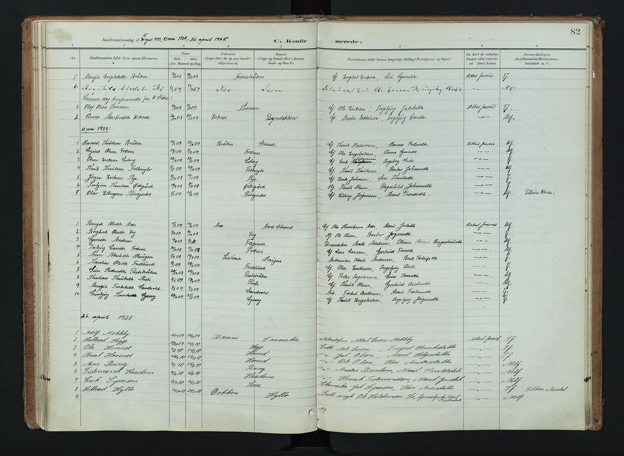 Nord-Aurdal prestekontor, SAH/PREST-132/H/Ha/Haa/L0016: Parish register (official) no. 16, 1897-1925, p. 82