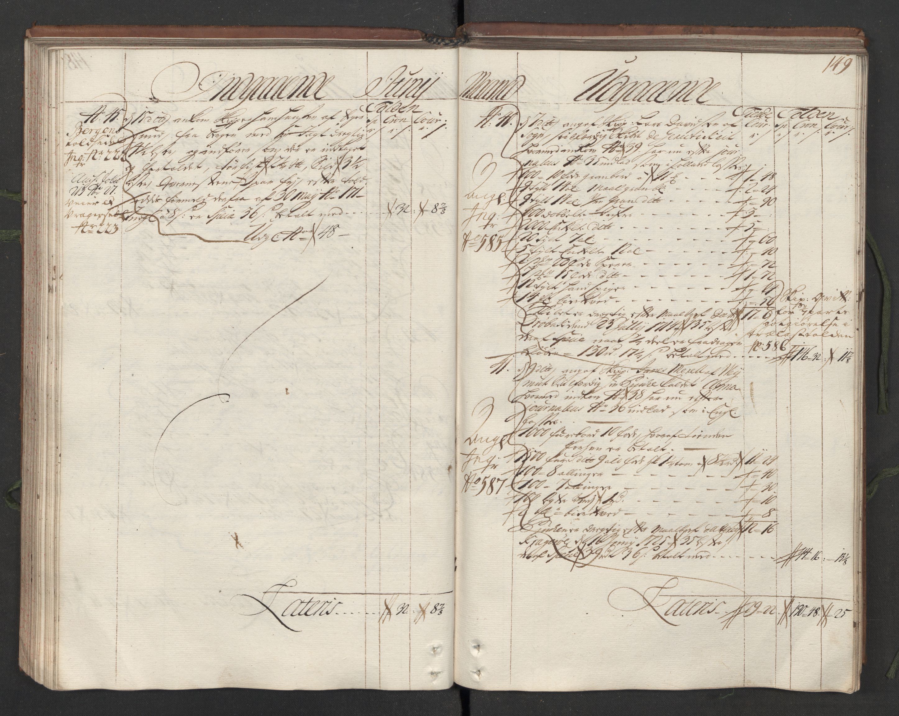 Generaltollkammeret, tollregnskaper, AV/RA-EA-5490/R05/L0012/0001: Tollregnskaper Moss, Son, Krokstad / Hovedtollbok, 1731, p. 148b-149a