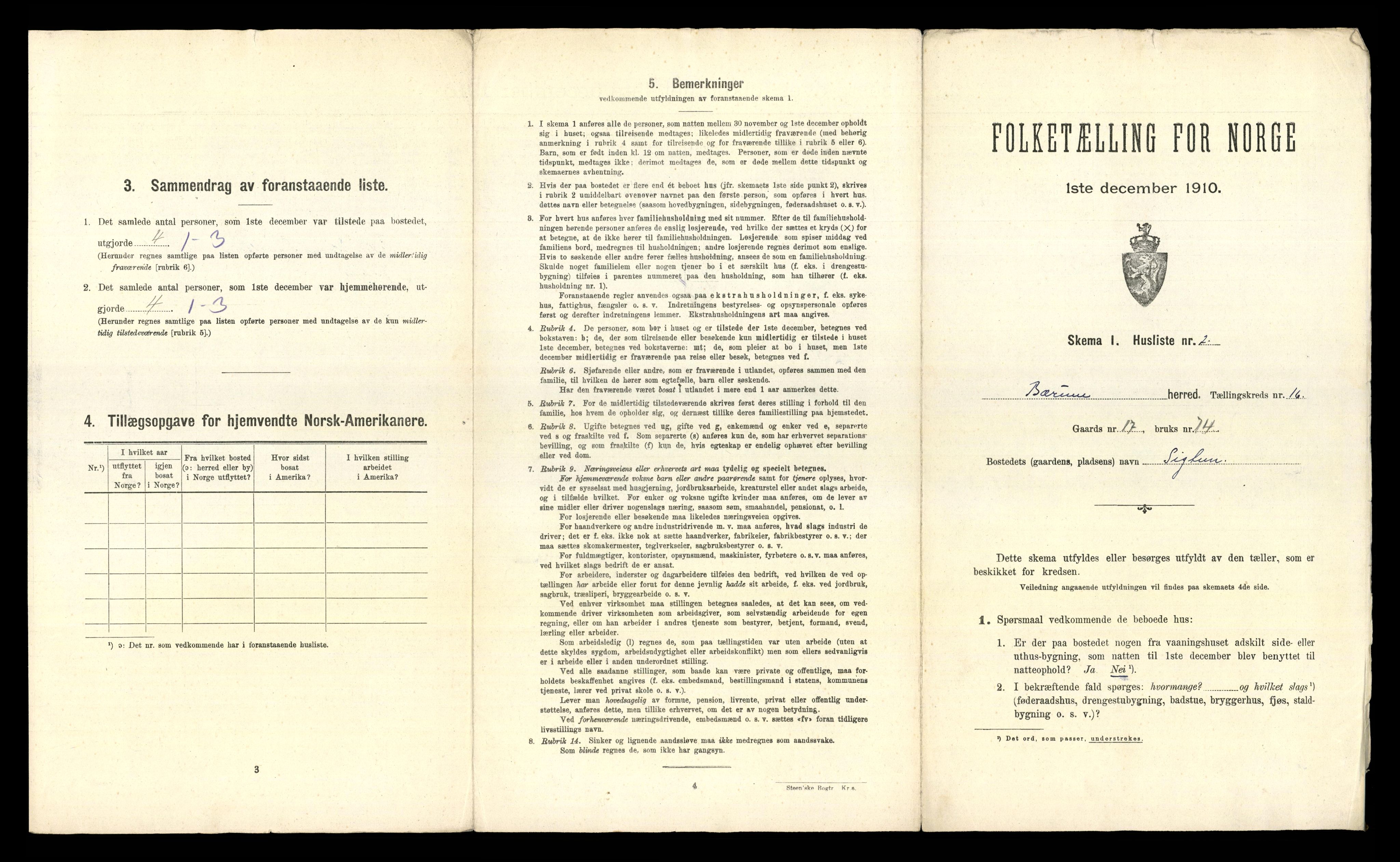 RA, 1910 census for Bærum, 1910, p. 2399