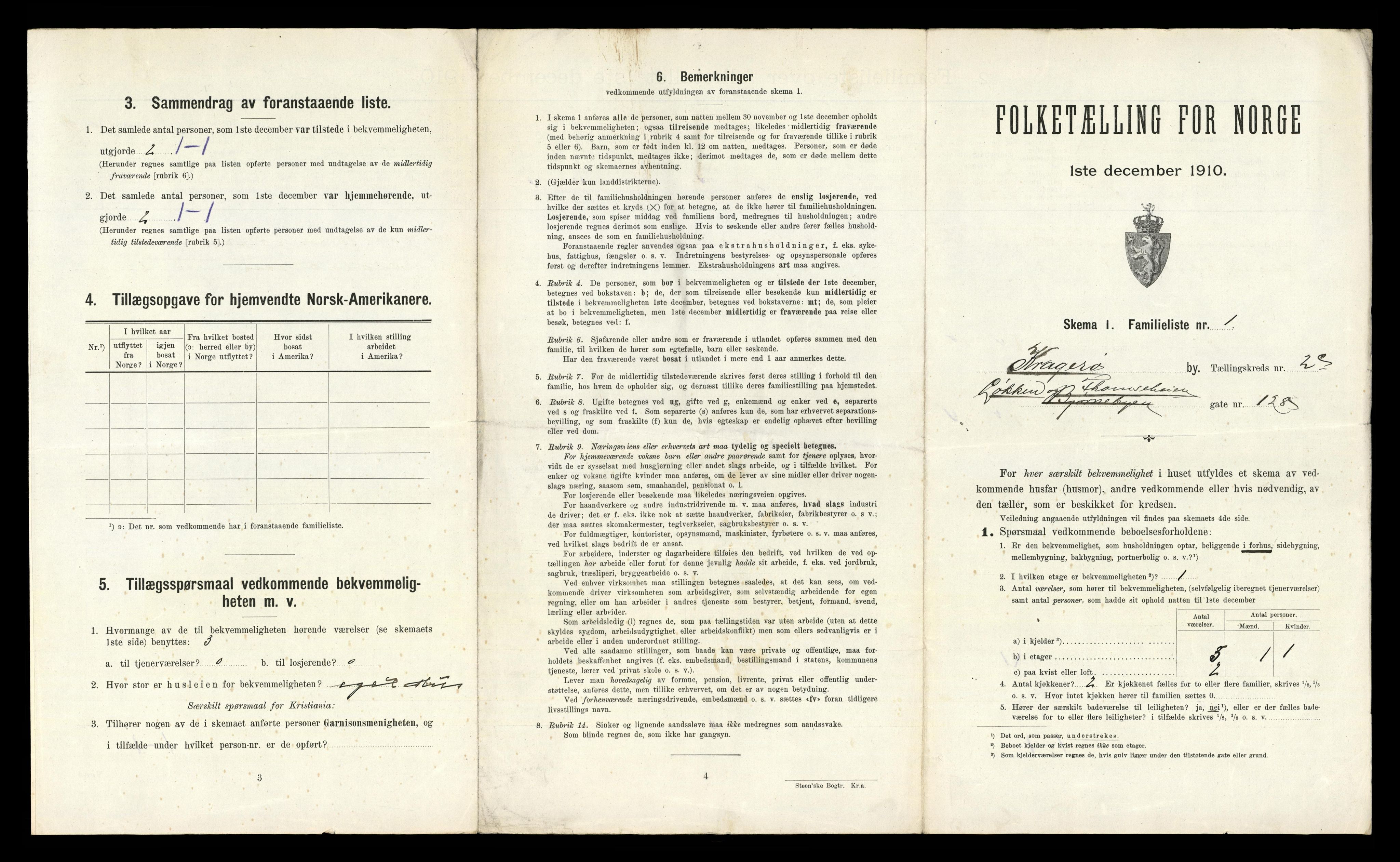 RA, 1910 census for Kragerø, 1910, p. 2474