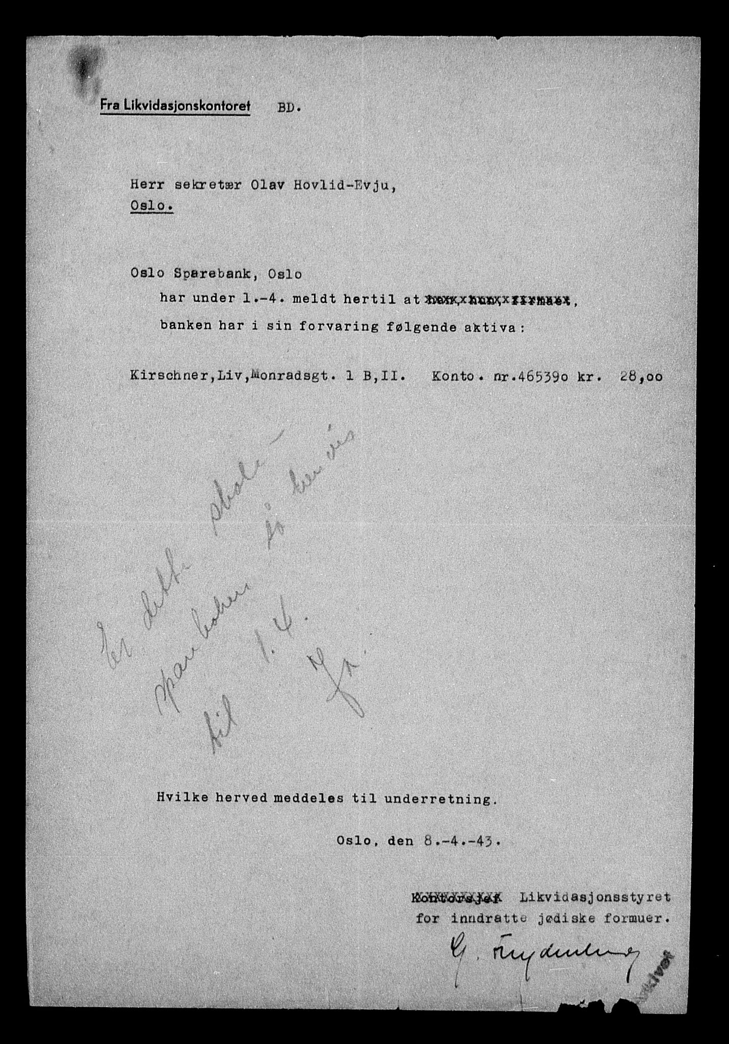 Justisdepartementet, Tilbakeføringskontoret for inndratte formuer, AV/RA-S-1564/H/Hc/Hcc/L0951: --, 1945-1947, p. 384
