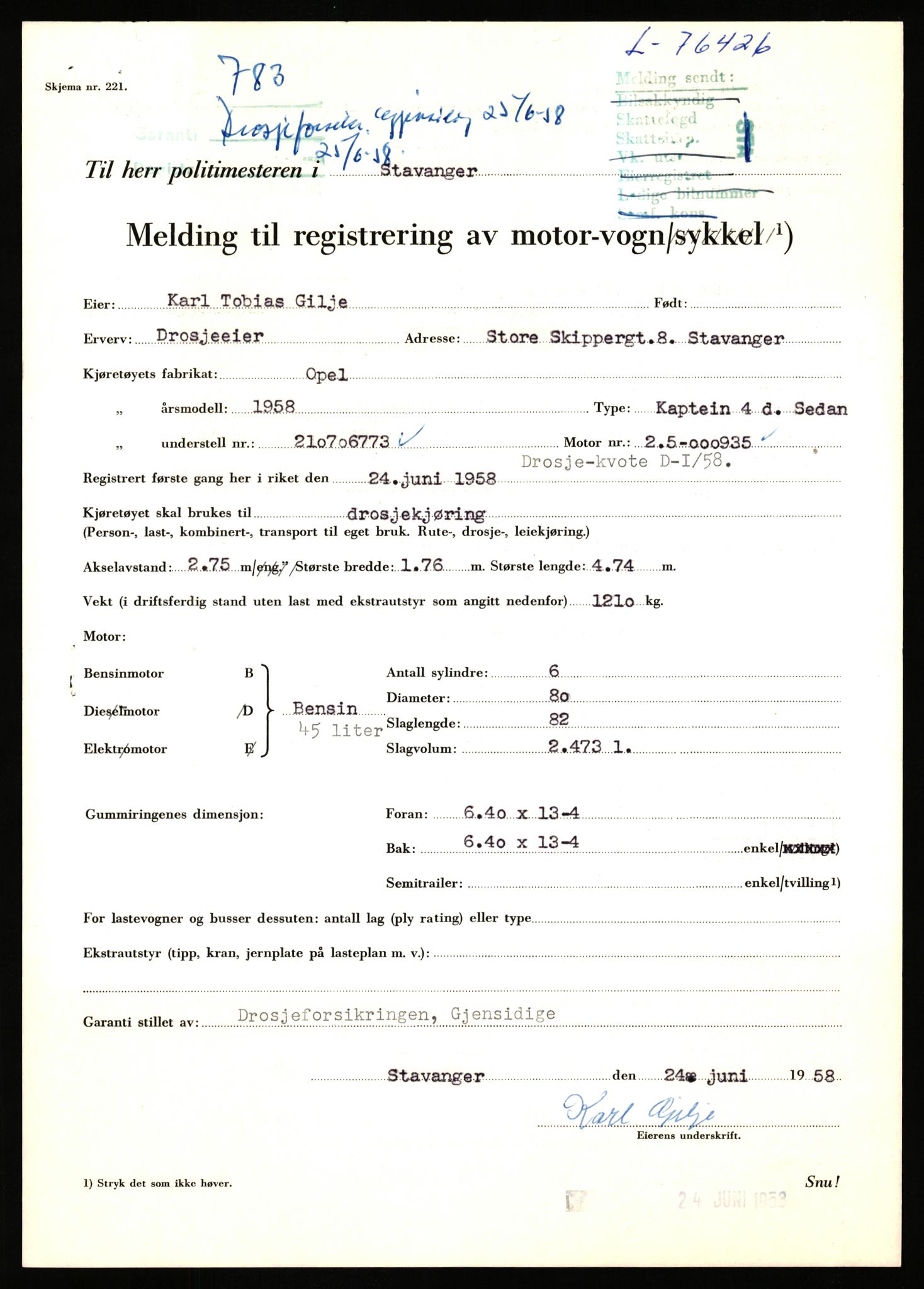 Stavanger trafikkstasjon, AV/SAST-A-101942/0/F/L0068: L-75000 - L-76799, 1930-1971, p. 1737