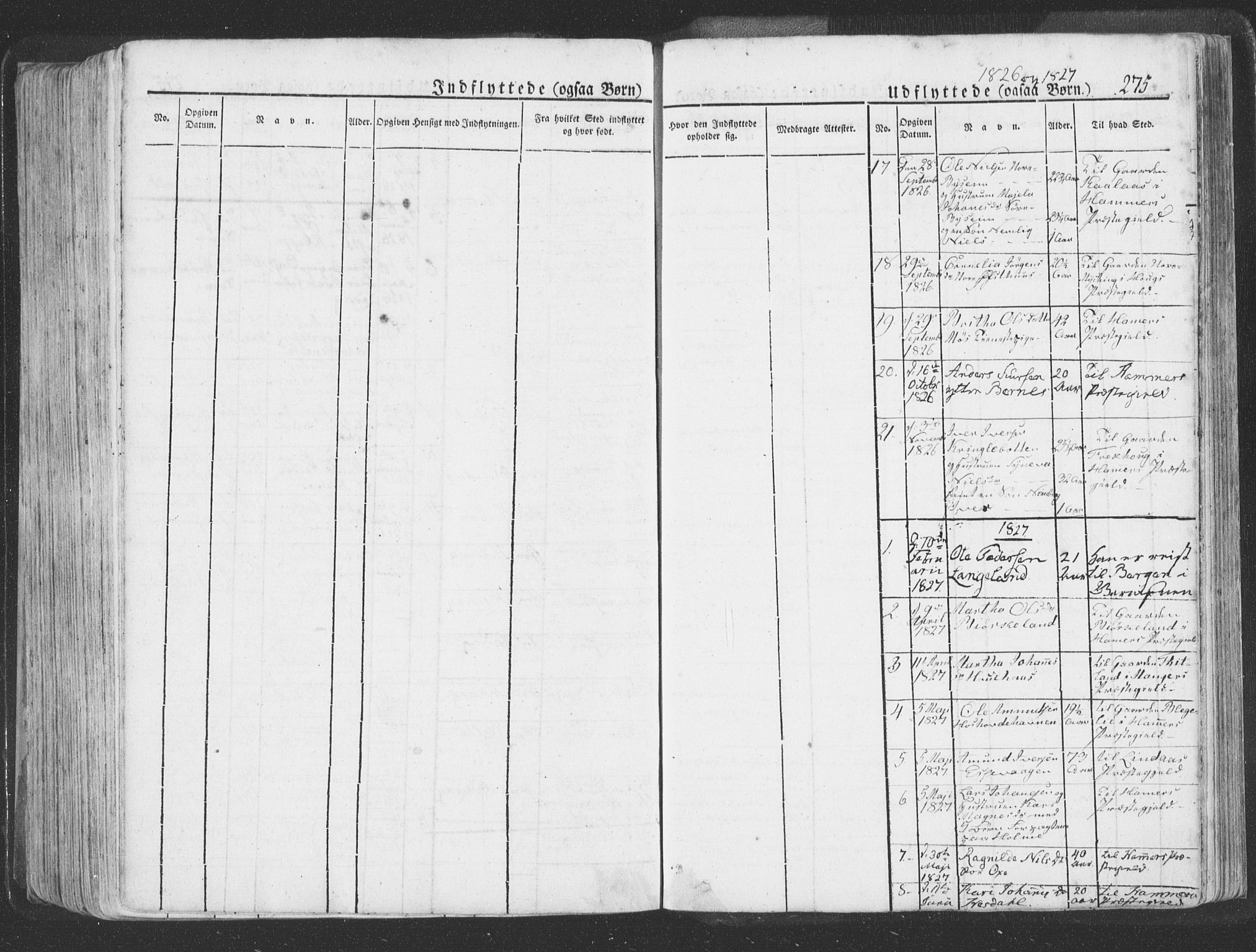 Hosanger sokneprestembete, AV/SAB-A-75801/H/Haa: Parish register (official) no. A 6, 1824-1835, p. 275