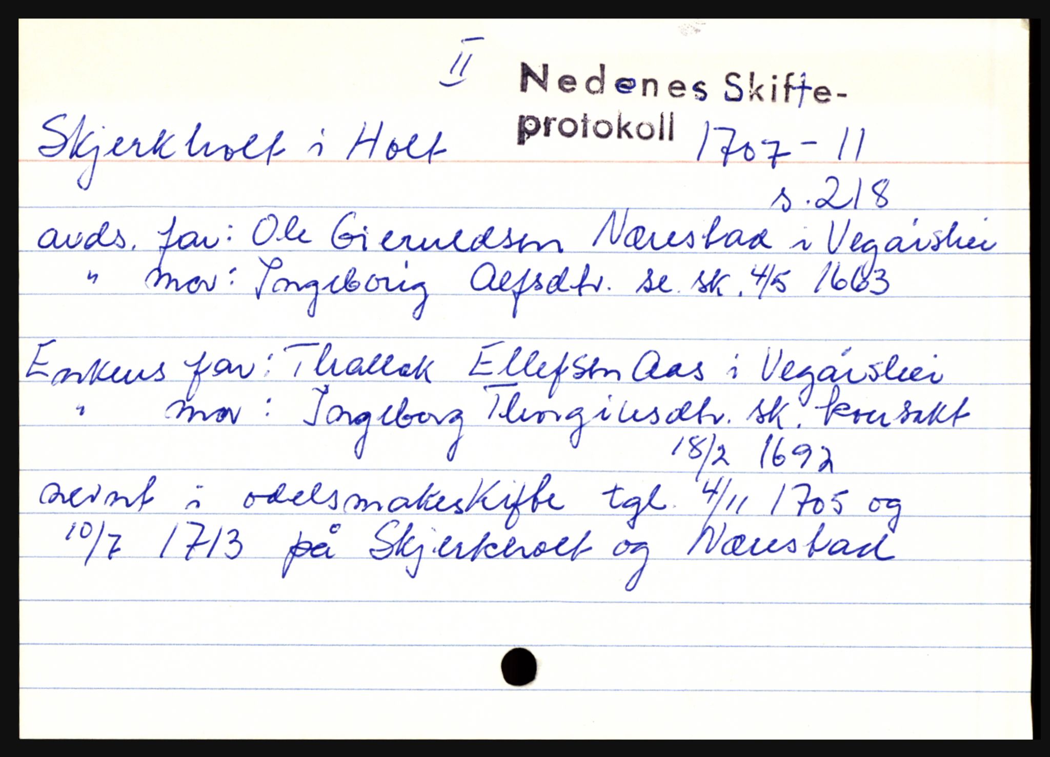 Nedenes sorenskriveri før 1824, AV/SAK-1221-0007/H, p. 26897