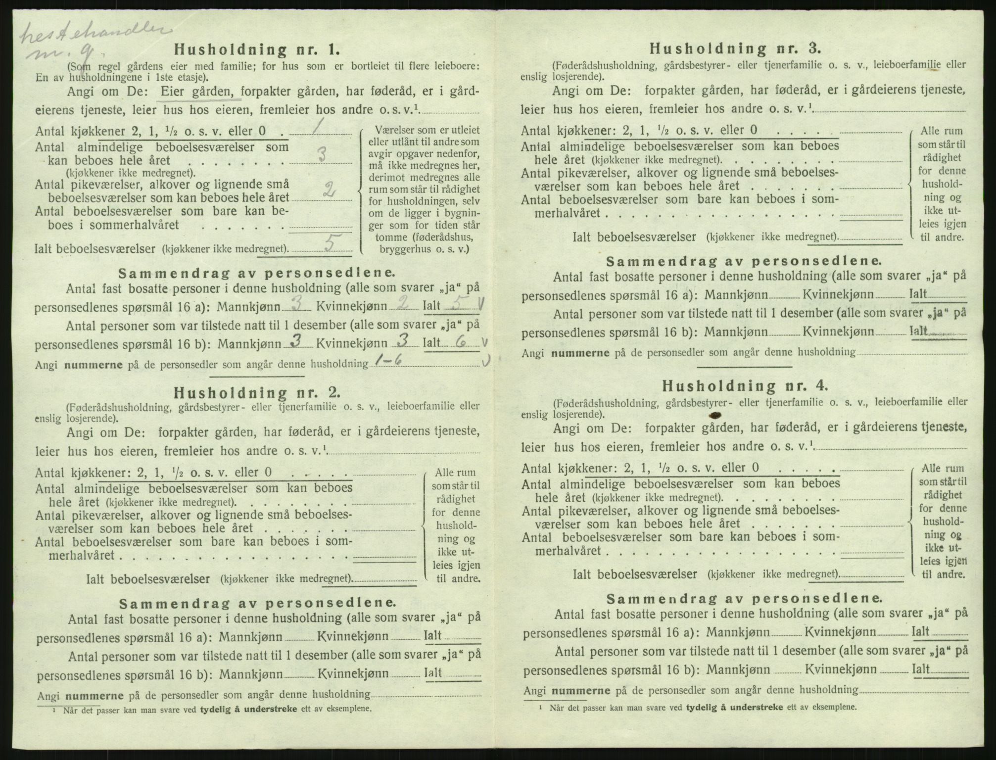SAK, 1920 census for Vigmostad, 1920, p. 40