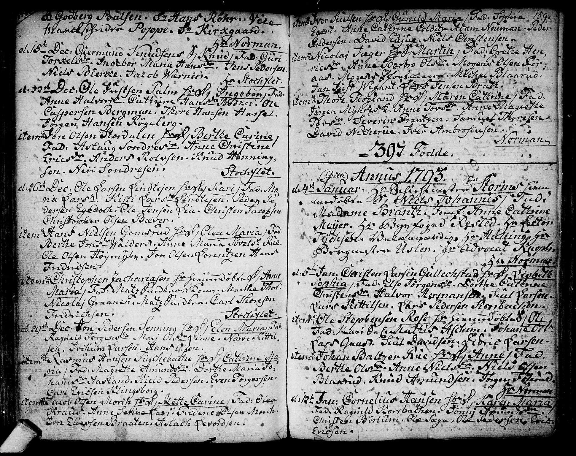 Kongsberg kirkebøker, SAKO/A-22/F/Fa/L0006: Parish register (official) no. I 6, 1783-1797, p. 159