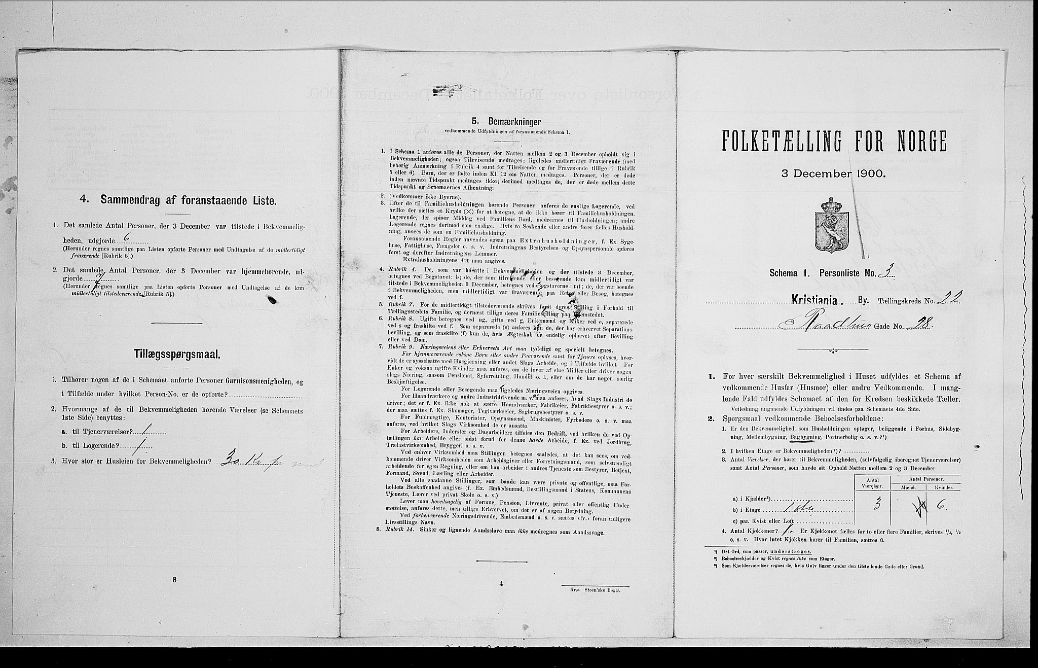 SAO, 1900 census for Kristiania, 1900, p. 73732