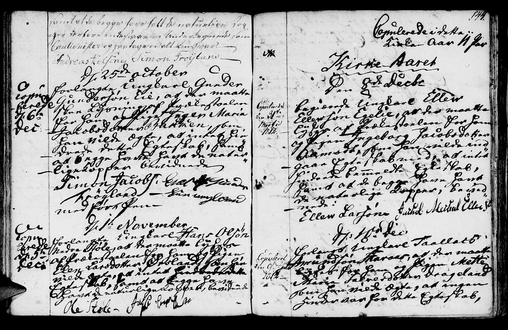 Sokndal sokneprestkontor, AV/SAST-A-101808: Parish register (official) no. A 5, 1806-1826, p. 144