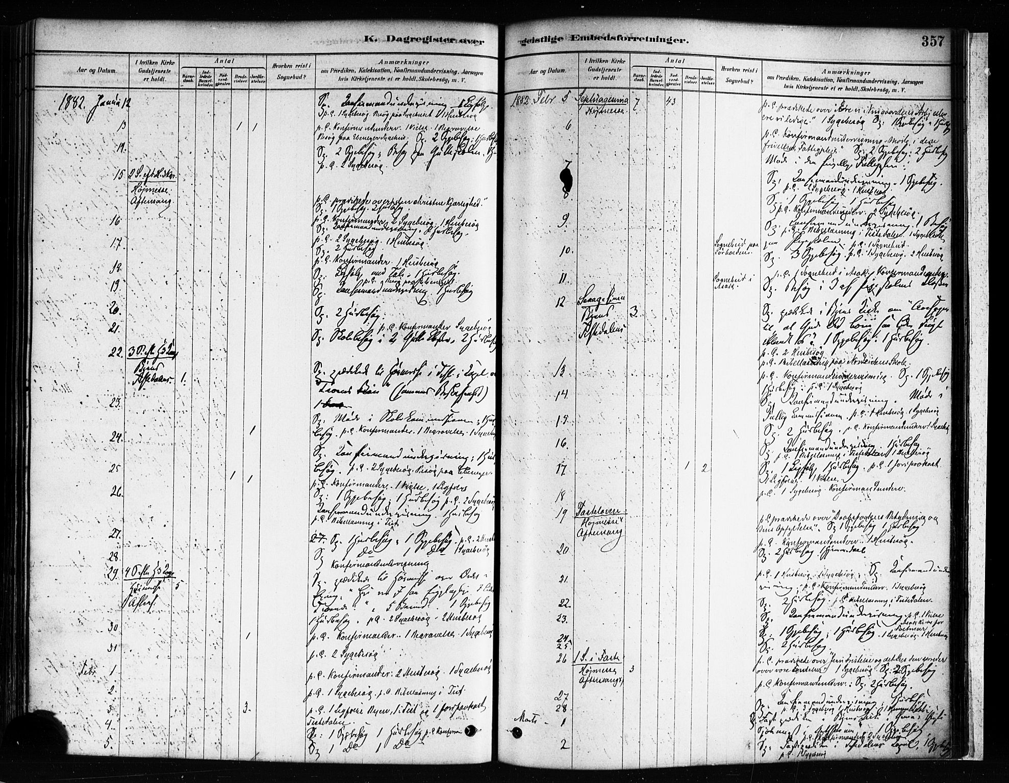 Halden prestekontor Kirkebøker, AV/SAO-A-10909/F/Fa/L0012: Parish register (official) no. I 12, 1878-1889, p. 357