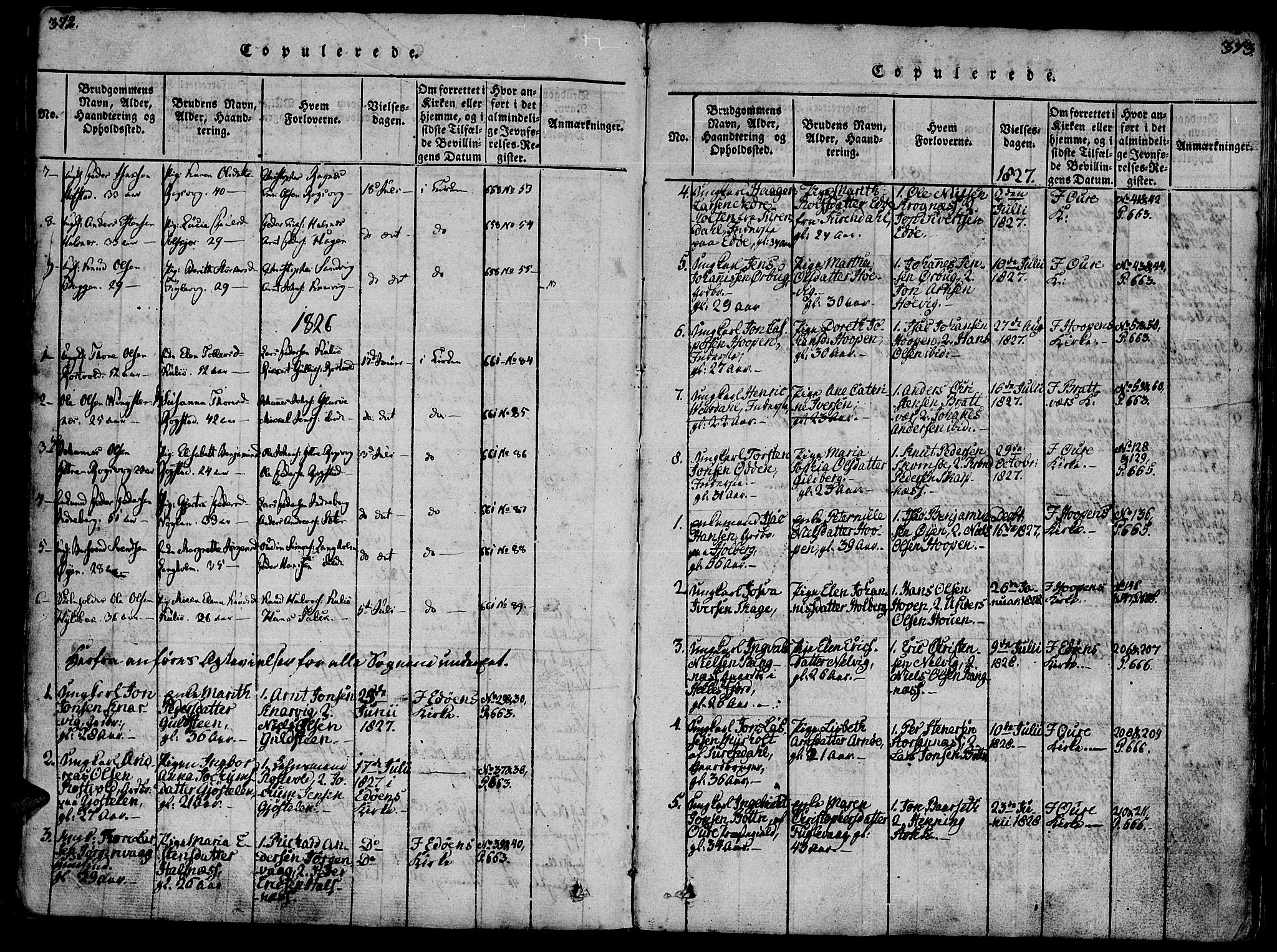 Ministerialprotokoller, klokkerbøker og fødselsregistre - Møre og Romsdal, SAT/A-1454/581/L0933: Parish register (official) no. 581A03 /1, 1819-1836, p. 372-373