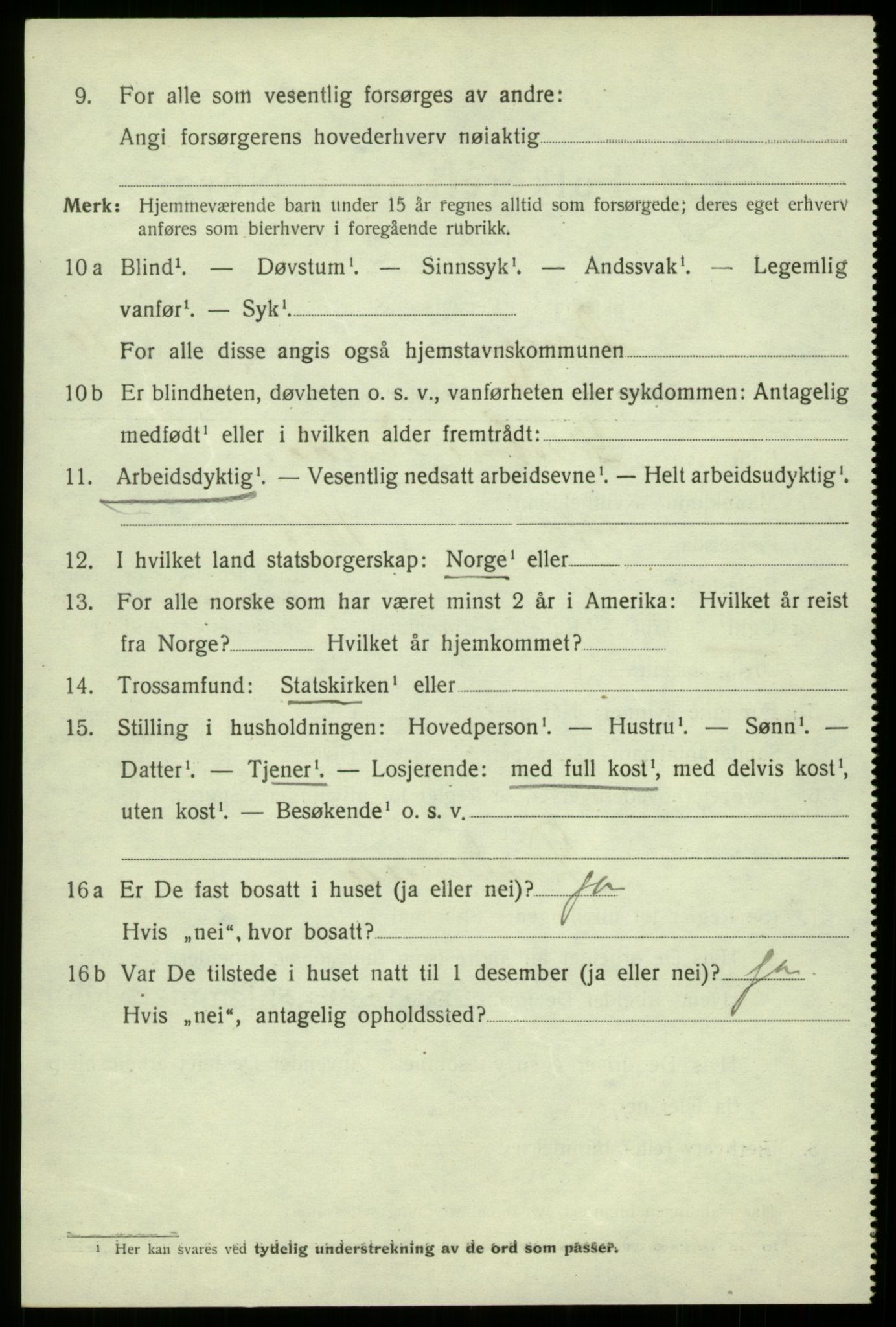 SAB, 1920 census for Bergen, 1920, p. 71376