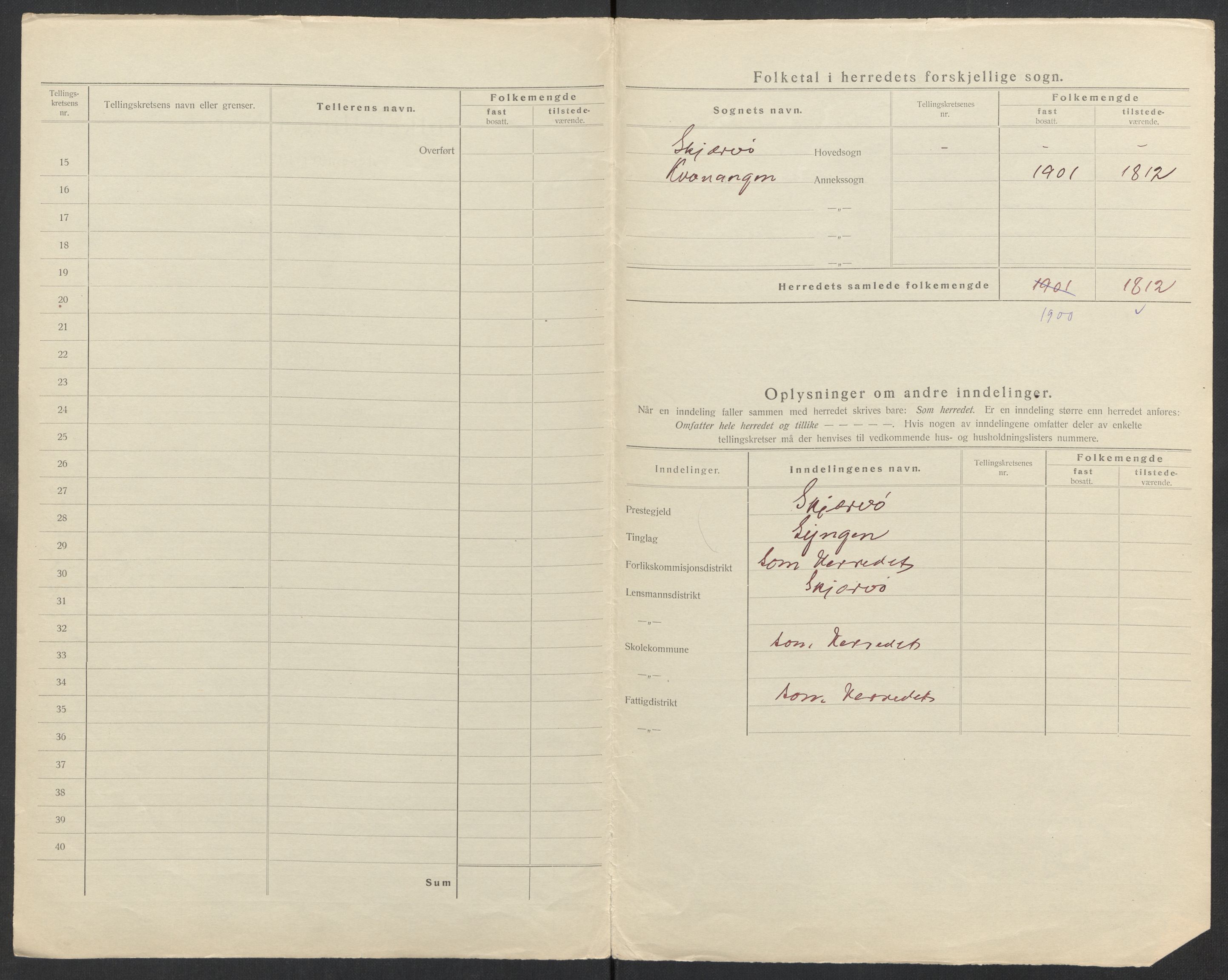 SATØ, 1920 census for Kvænangen, 1920, p. 7