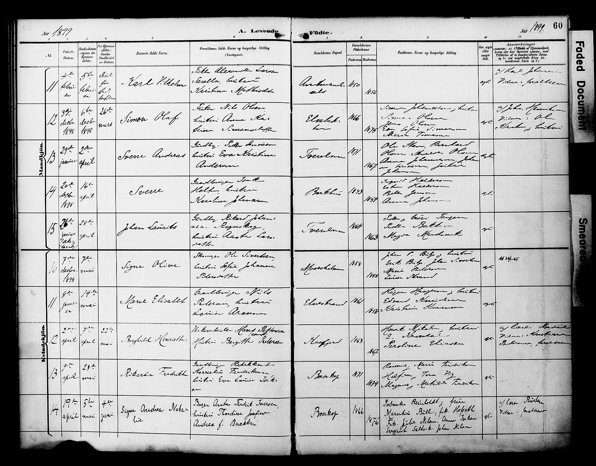 Alta sokneprestkontor, SATØ/S-1338/H/Ha/L0003.kirke: Parish register (official) no. 3, 1892-1904, p. 60