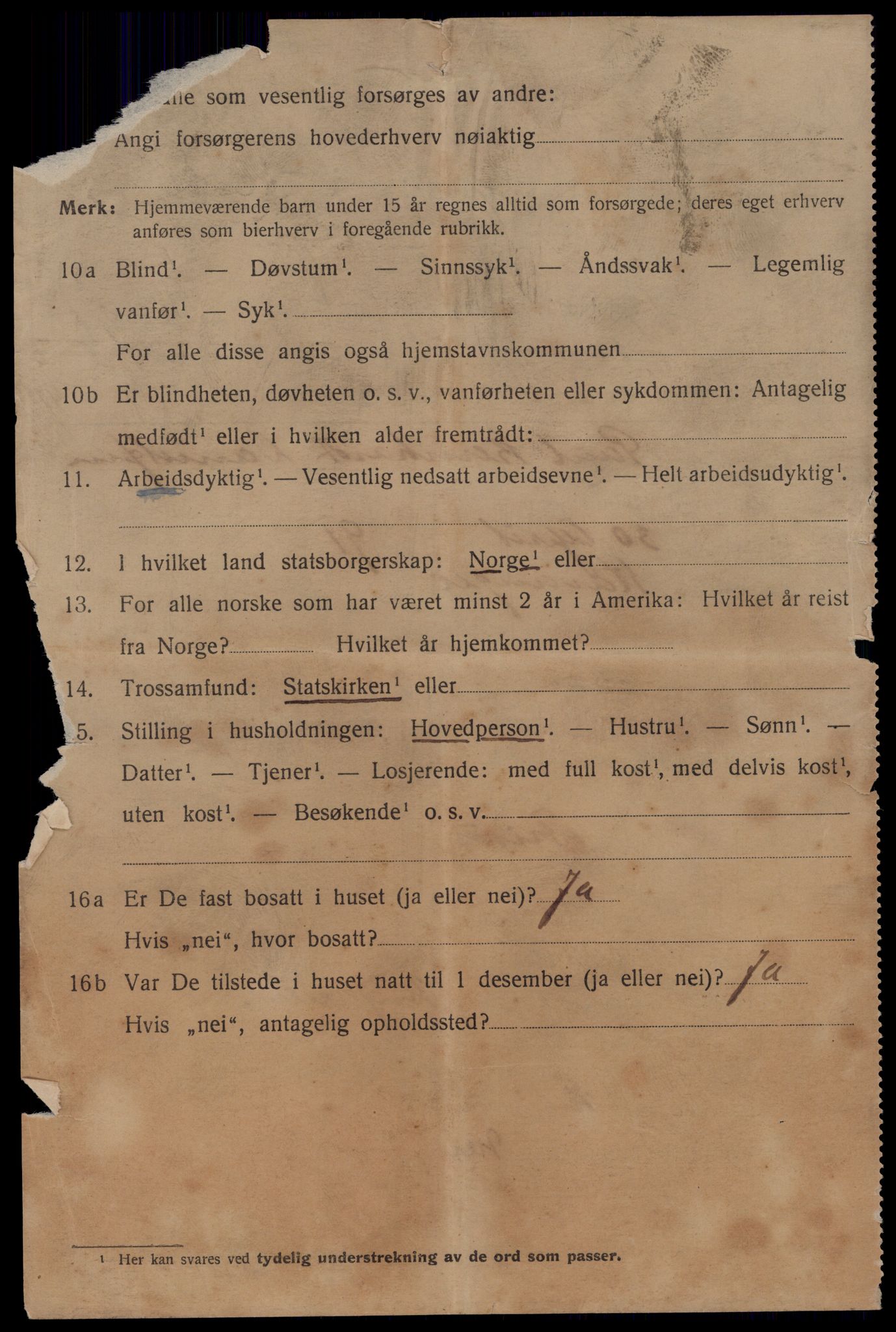 SAST, 1920 census for Stavanger, 1920, p. 97253