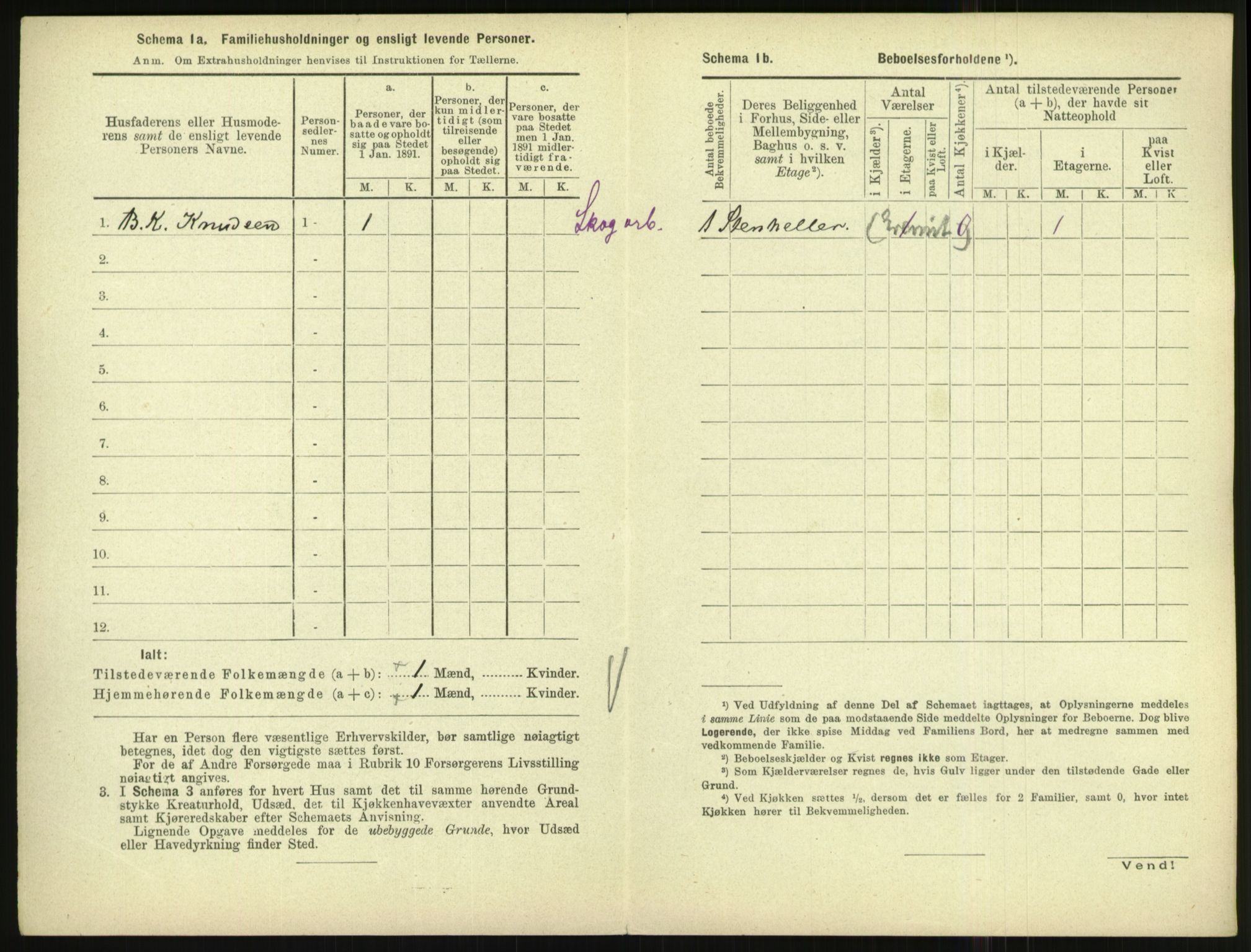 RA, 1891 census for 1001 Kristiansand, 1891, p. 2787