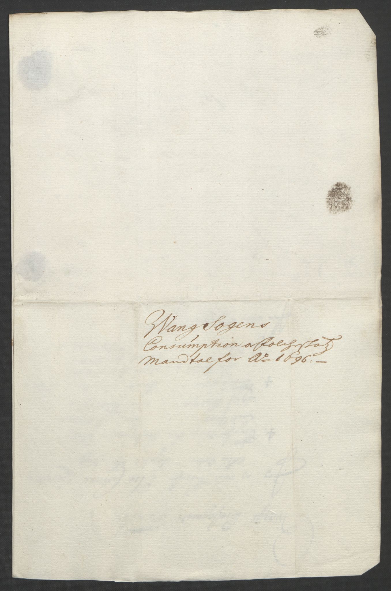 Rentekammeret inntil 1814, Reviderte regnskaper, Fogderegnskap, AV/RA-EA-4092/R16/L1036: Fogderegnskap Hedmark, 1695-1696, p. 374