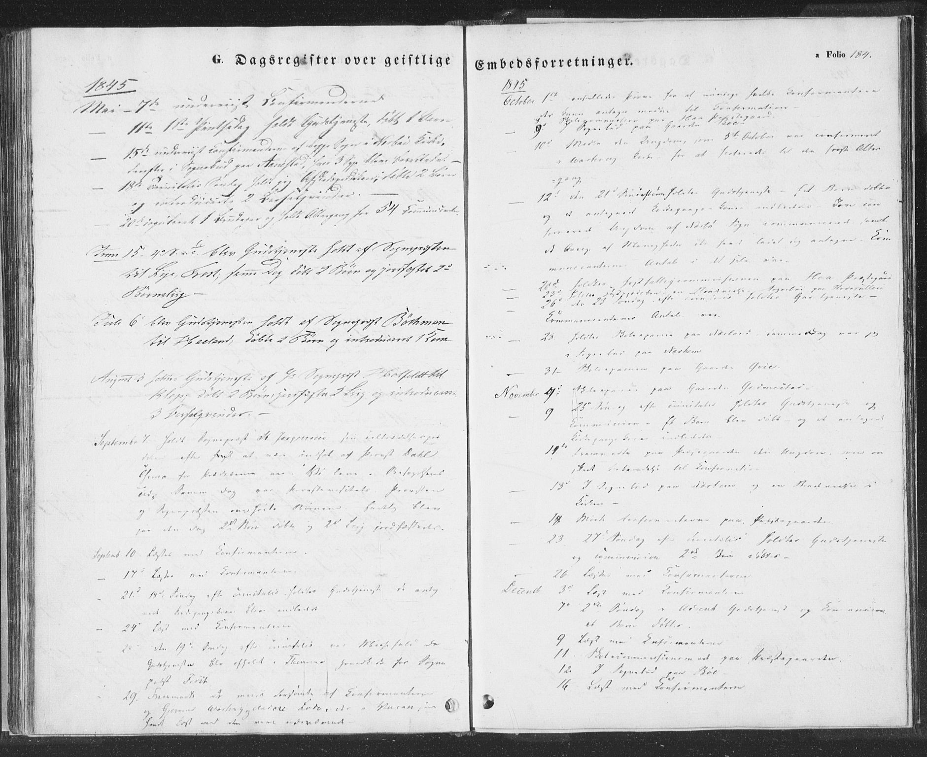 Hå sokneprestkontor, SAST/A-101801/001/30BA/L0006: Parish register (official) no. A 5, 1842-1853, p. 184