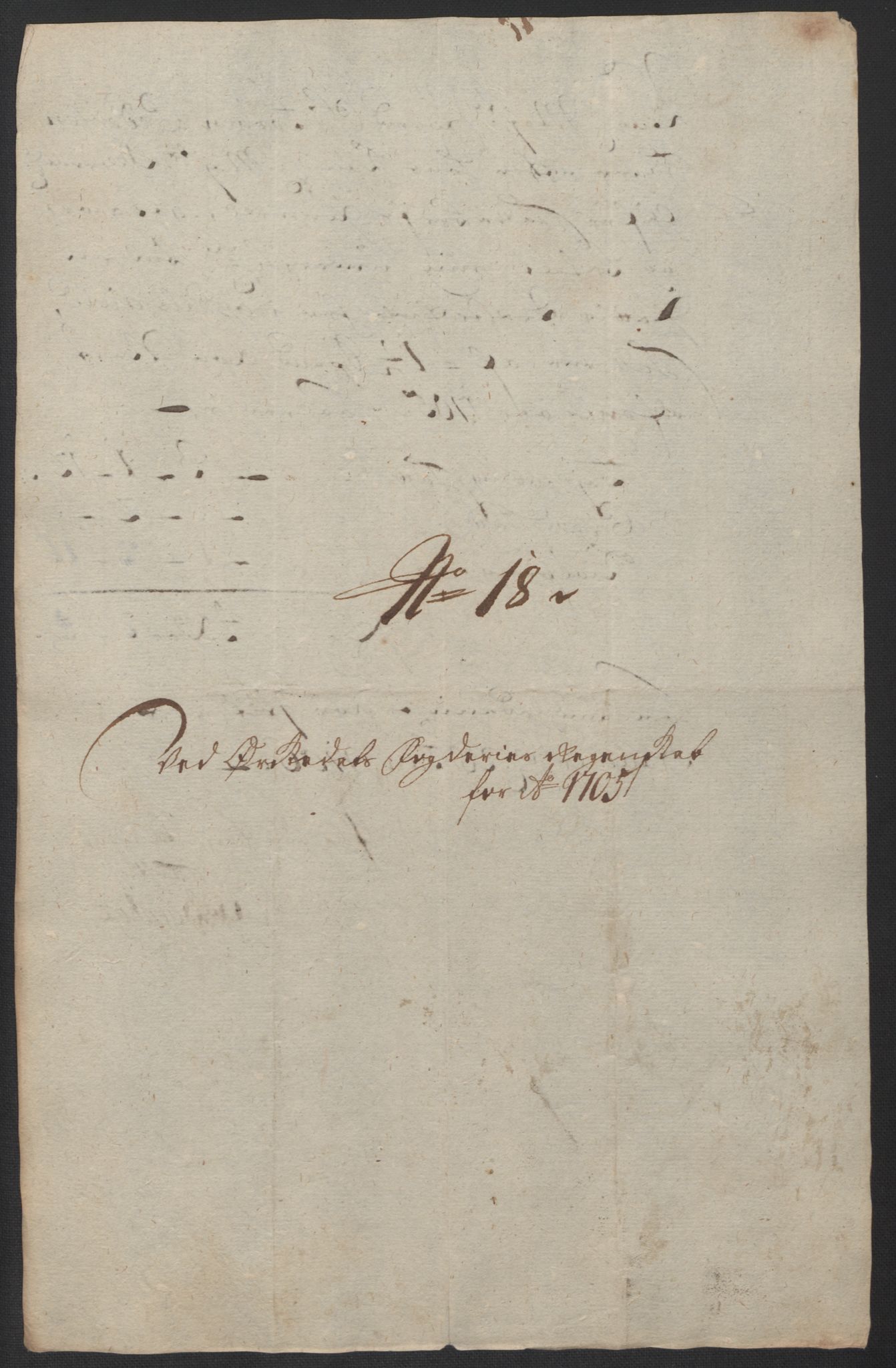 Rentekammeret inntil 1814, Reviderte regnskaper, Fogderegnskap, RA/EA-4092/R60/L3955: Fogderegnskap Orkdal og Gauldal, 1705, p. 201