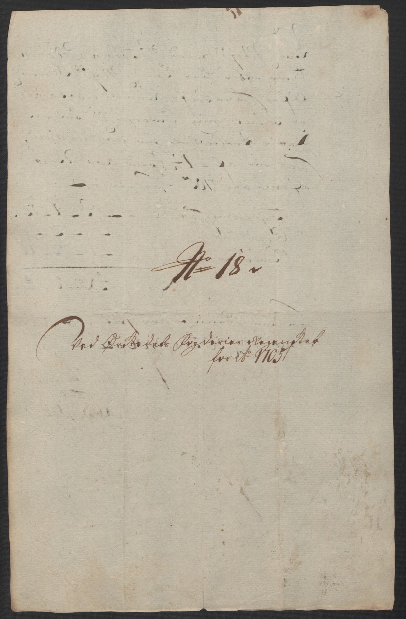 Rentekammeret inntil 1814, Reviderte regnskaper, Fogderegnskap, AV/RA-EA-4092/R60/L3955: Fogderegnskap Orkdal og Gauldal, 1705, p. 201