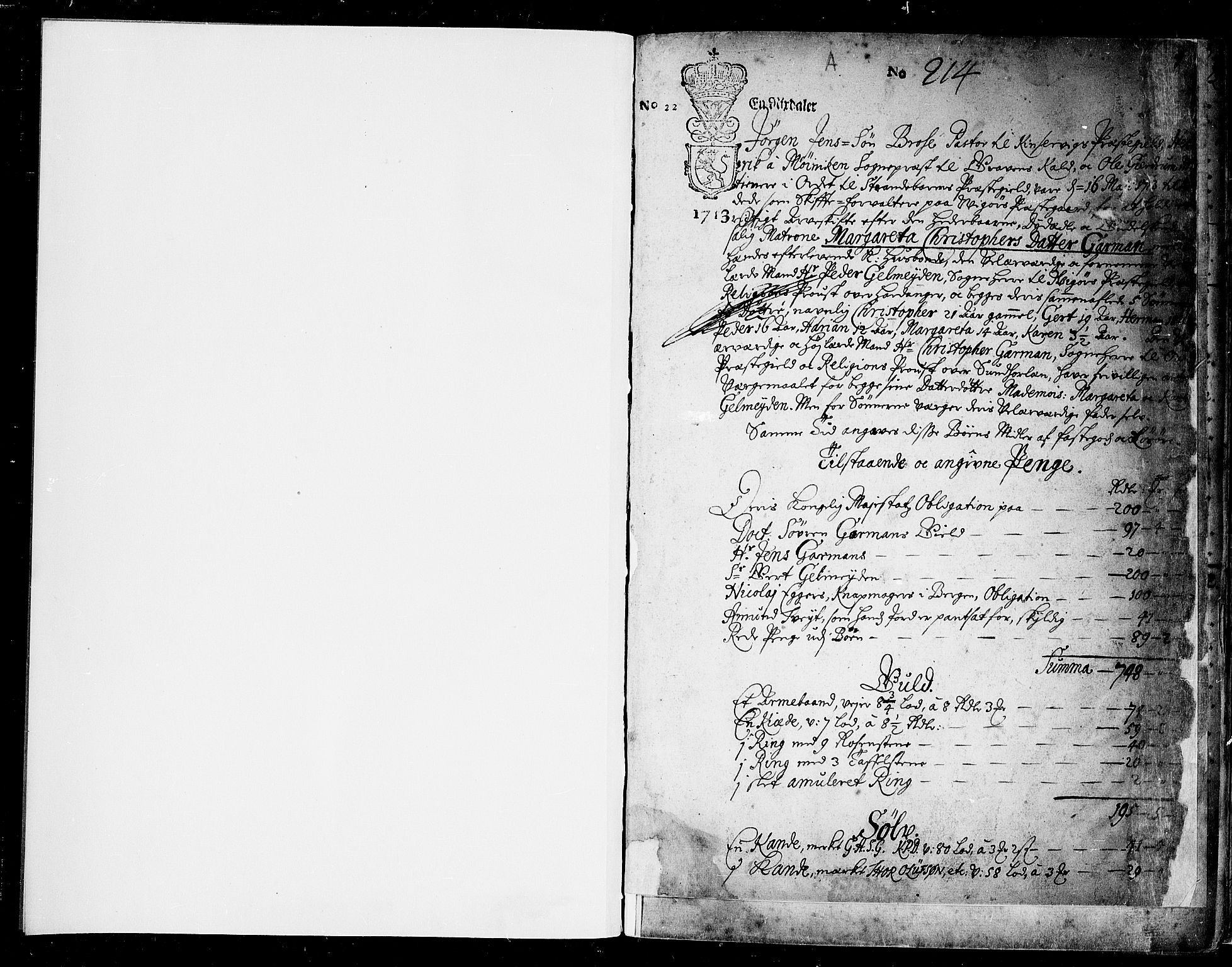 Hardanger og Voss prosti*, SAB/-, 1713-1801, p. 1b-2a