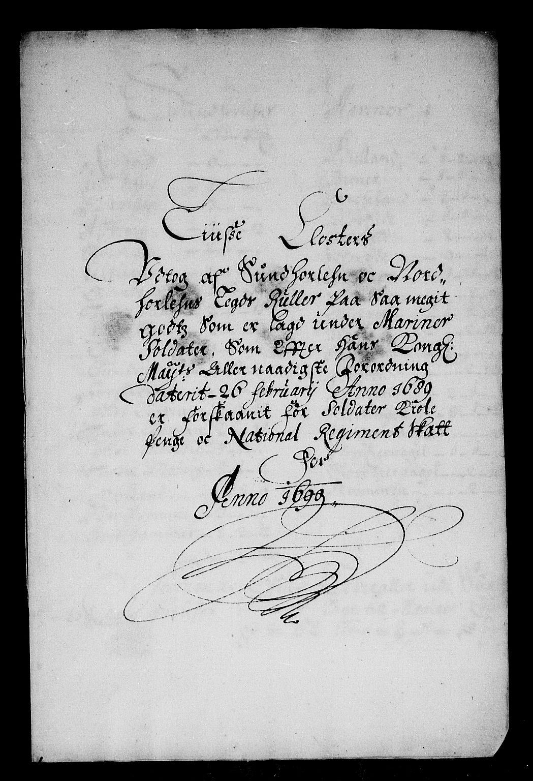 Rentekammeret inntil 1814, Reviderte regnskaper, Stiftamtstueregnskaper, Bergen stiftamt, AV/RA-EA-6043/R/Rc/L0093: Bergen stiftamt, 1690