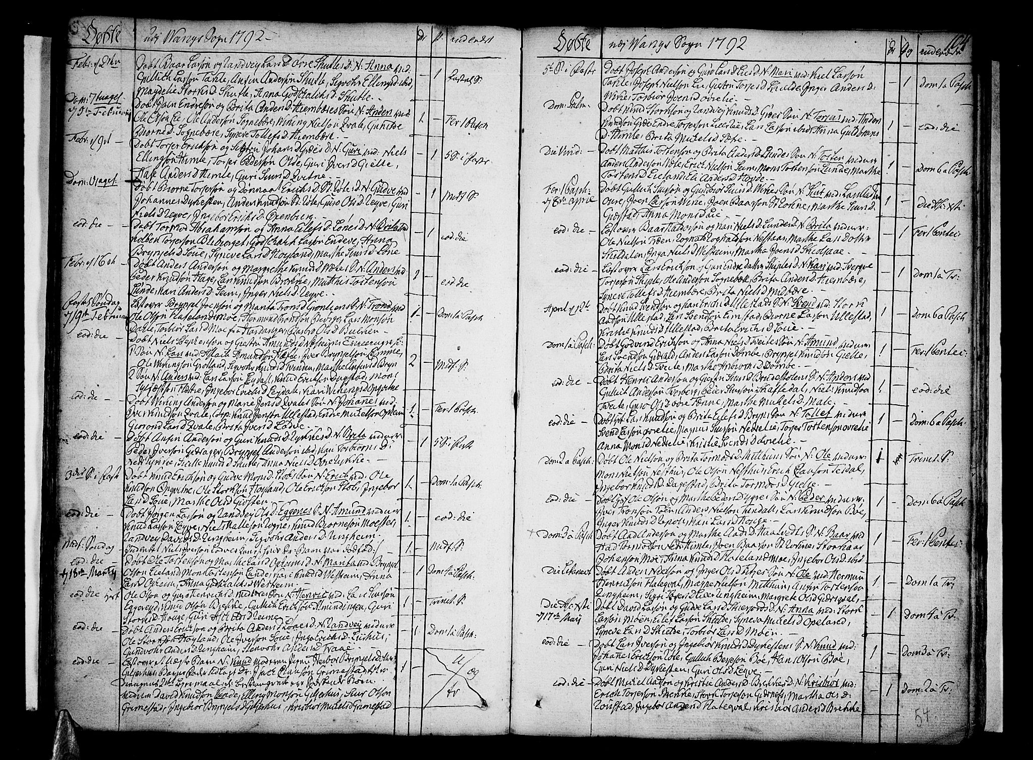 Voss sokneprestembete, AV/SAB-A-79001/H/Haa: Parish register (official) no. A 9, 1780-1810, p. 104