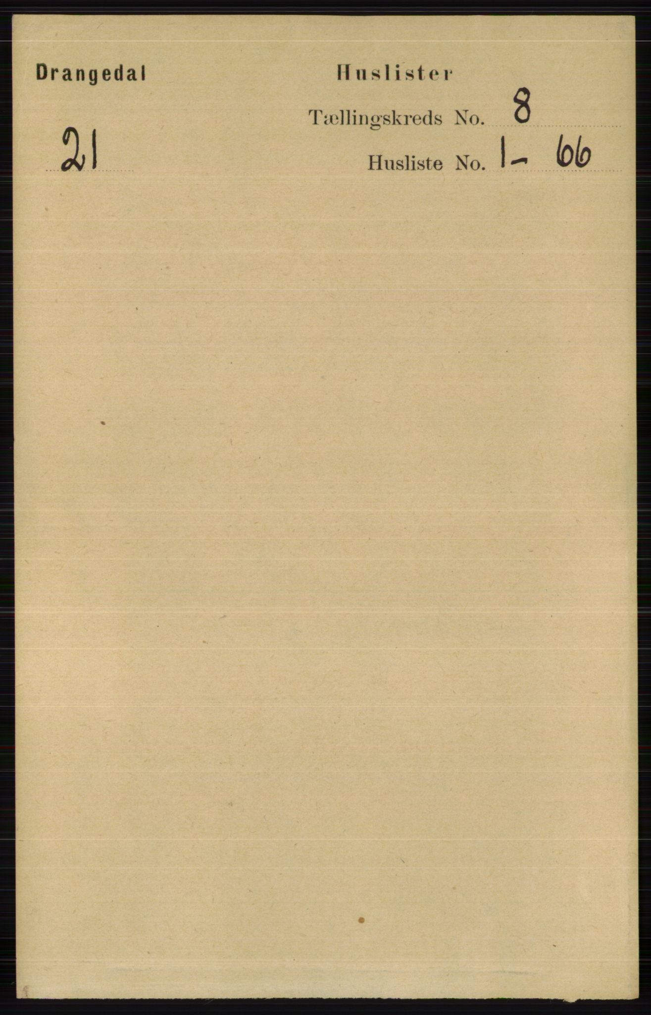 RA, 1891 census for 0817 Drangedal, 1891, p. 2574
