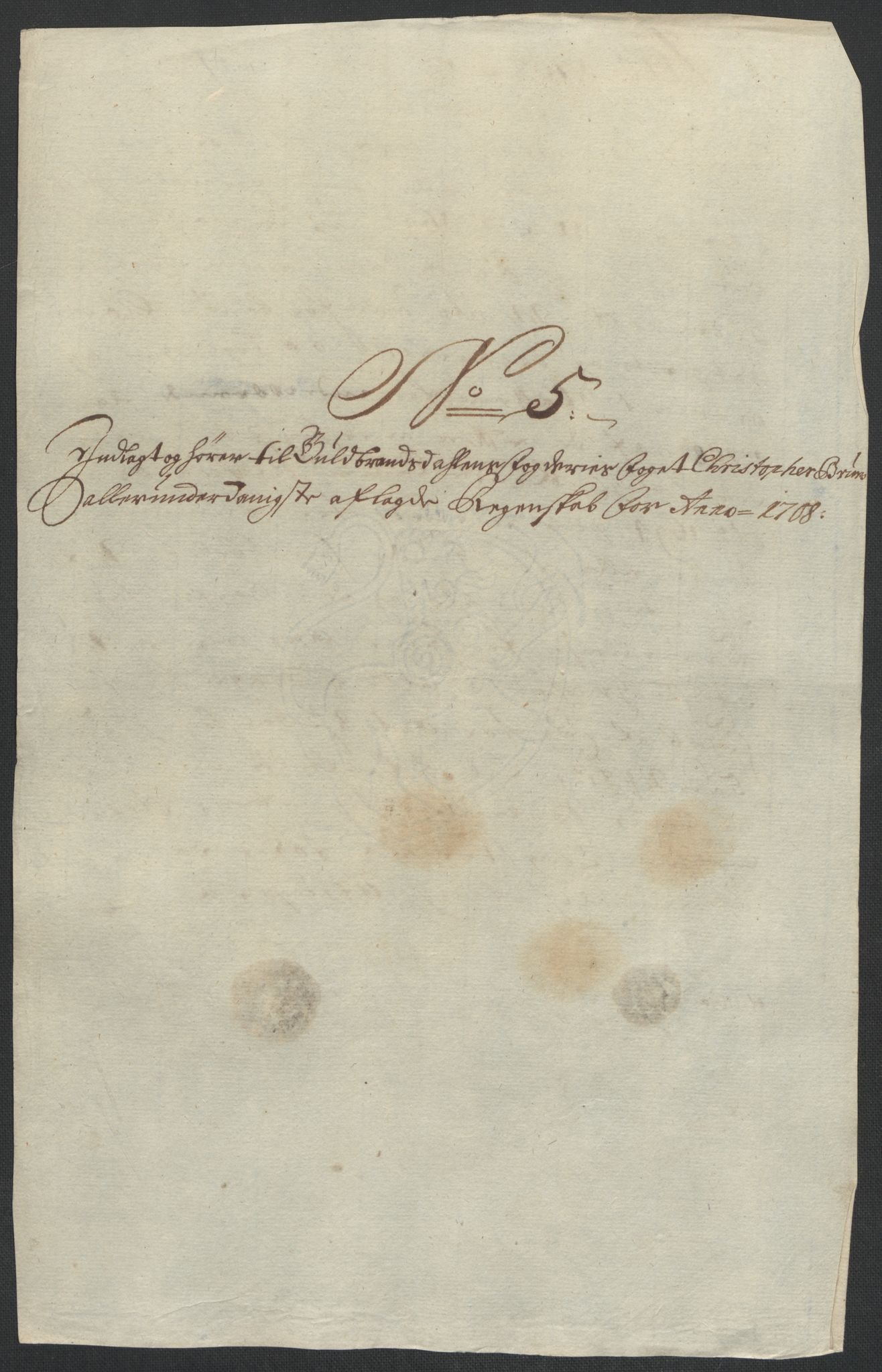 Rentekammeret inntil 1814, Reviderte regnskaper, Fogderegnskap, AV/RA-EA-4092/R17/L1179: Fogderegnskap Gudbrandsdal, 1708-1710, p. 48