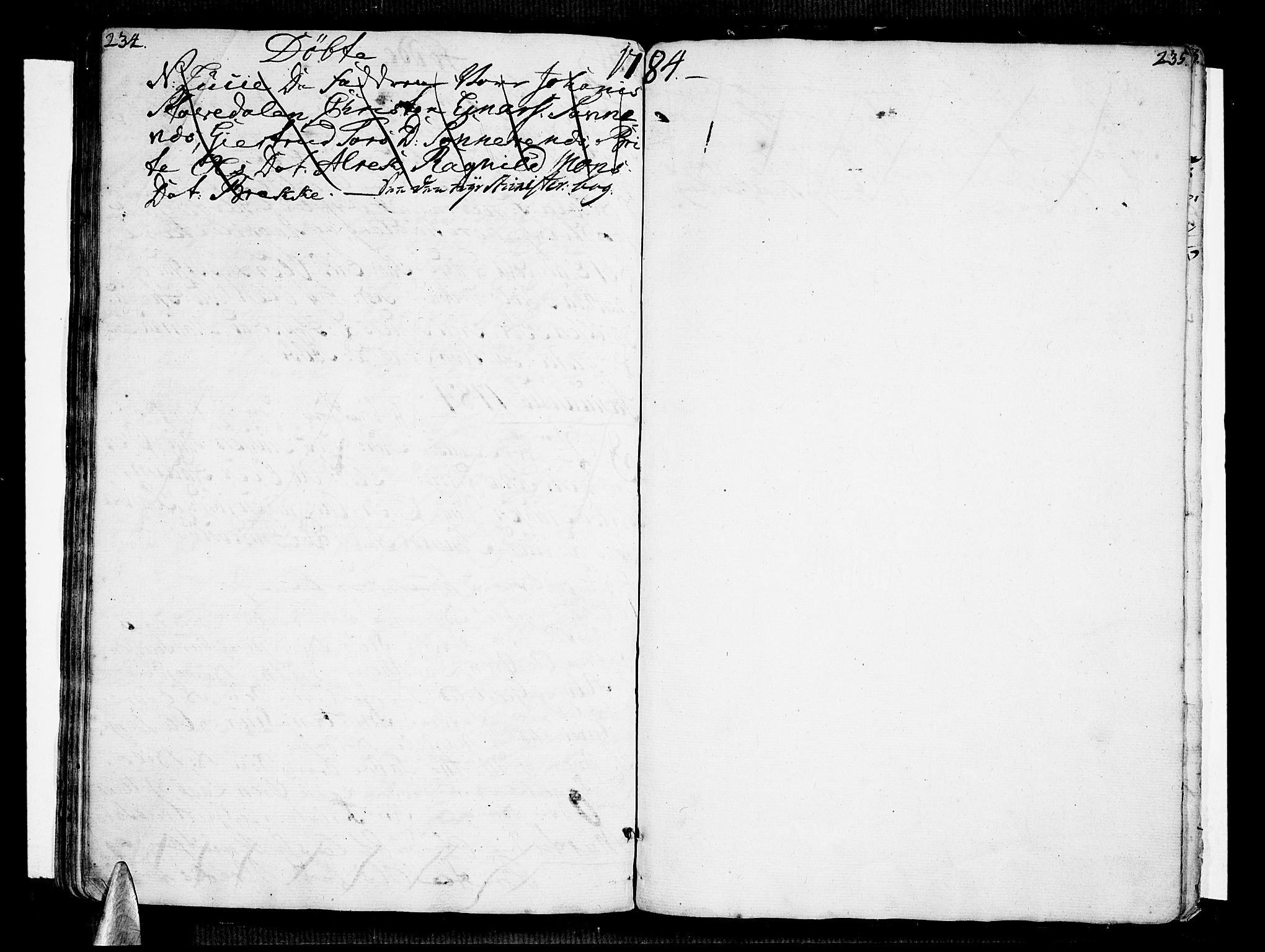 Vik sokneprestembete, SAB/A-81501: Parish register (official) no. A 4, 1772-1783, p. 234-235