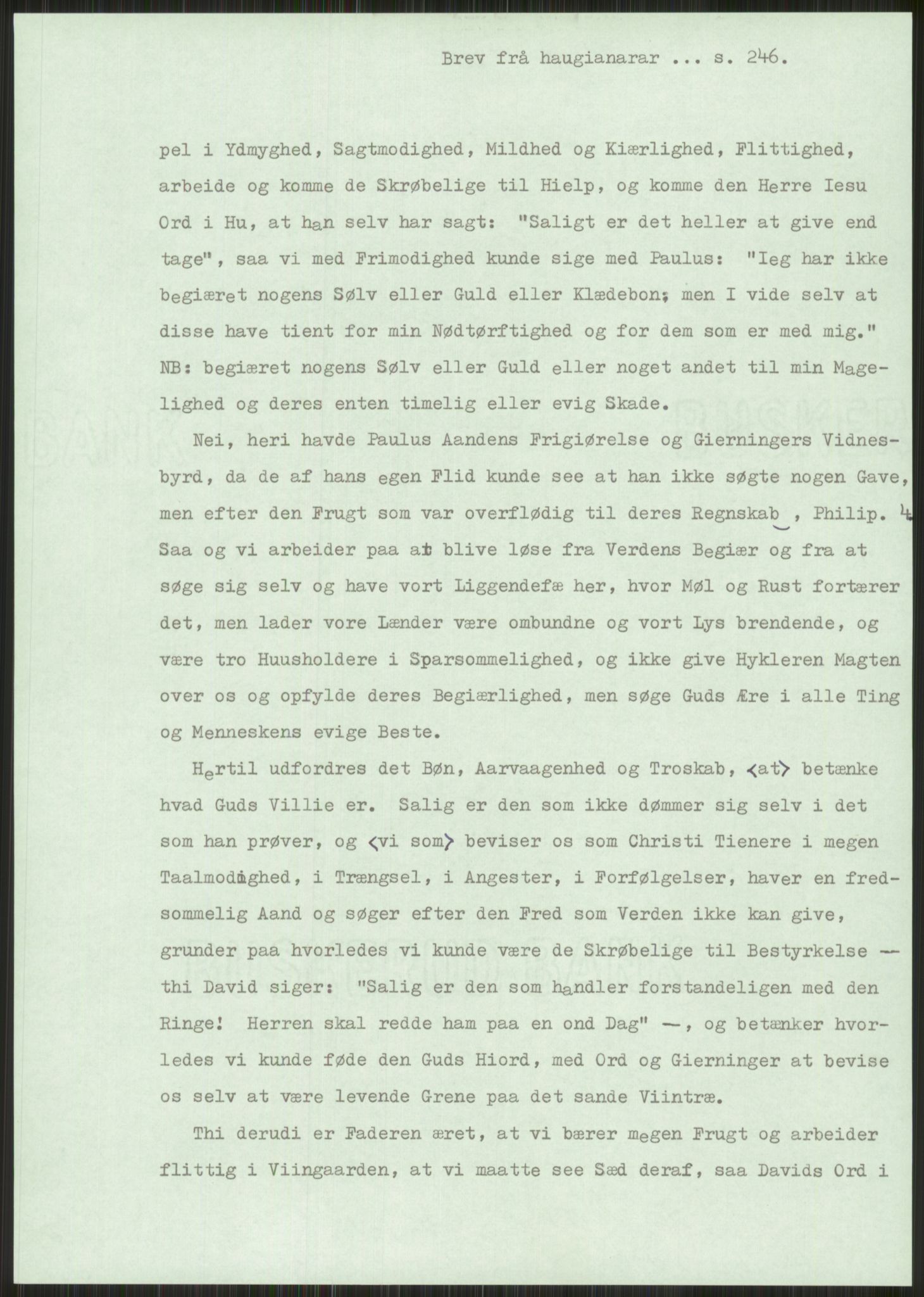 Samlinger til kildeutgivelse, Haugianerbrev, AV/RA-EA-6834/F/L0001: Haugianerbrev I: 1760-1804, 1760-1804, p. 246