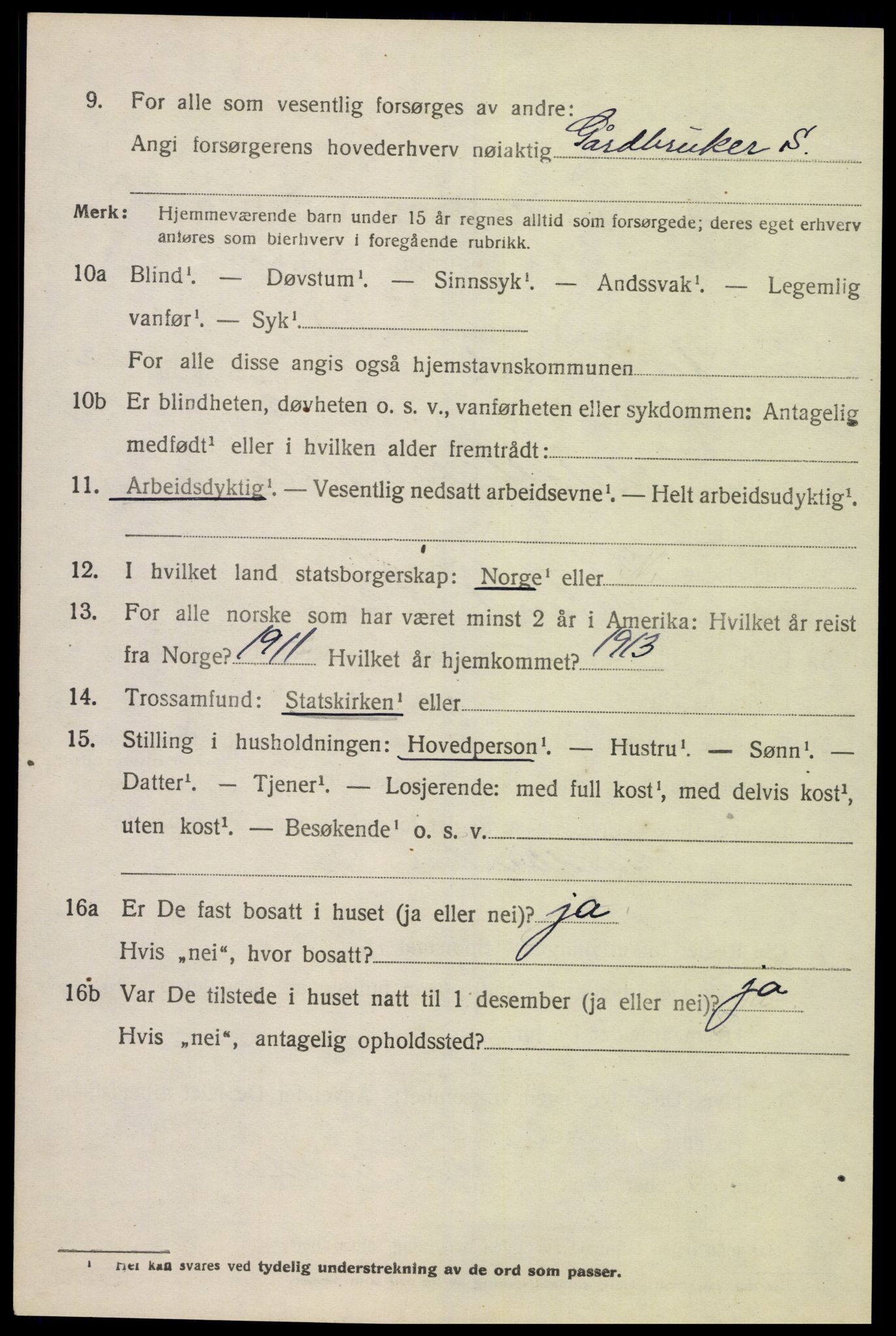 SAK, 1920 census for Sør-Audnedal, 1920, p. 7142